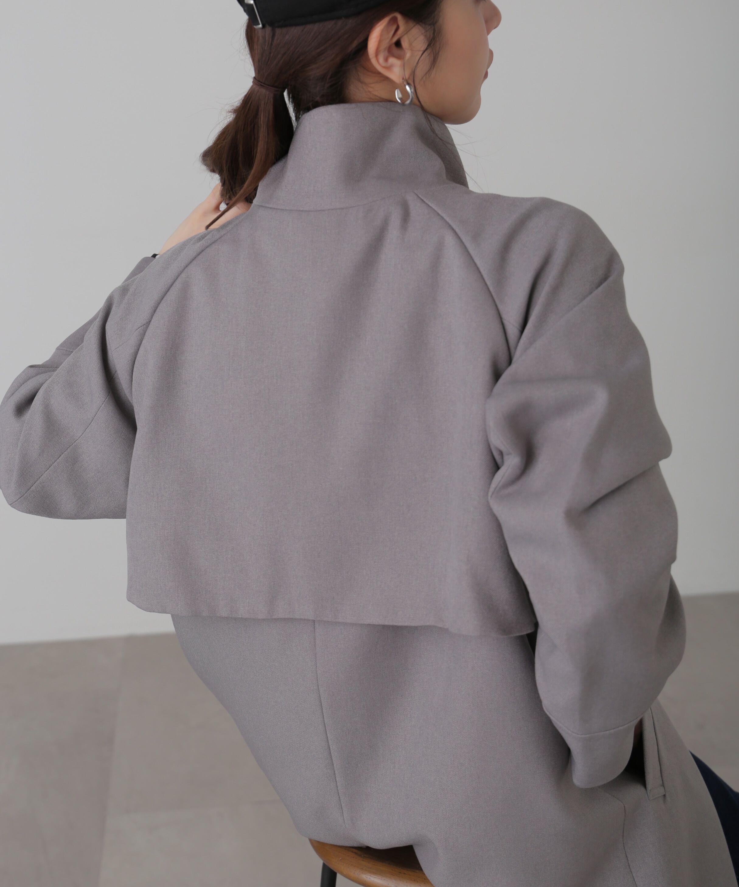  「ポリエステルツイルスタンドネックコート」|その他|