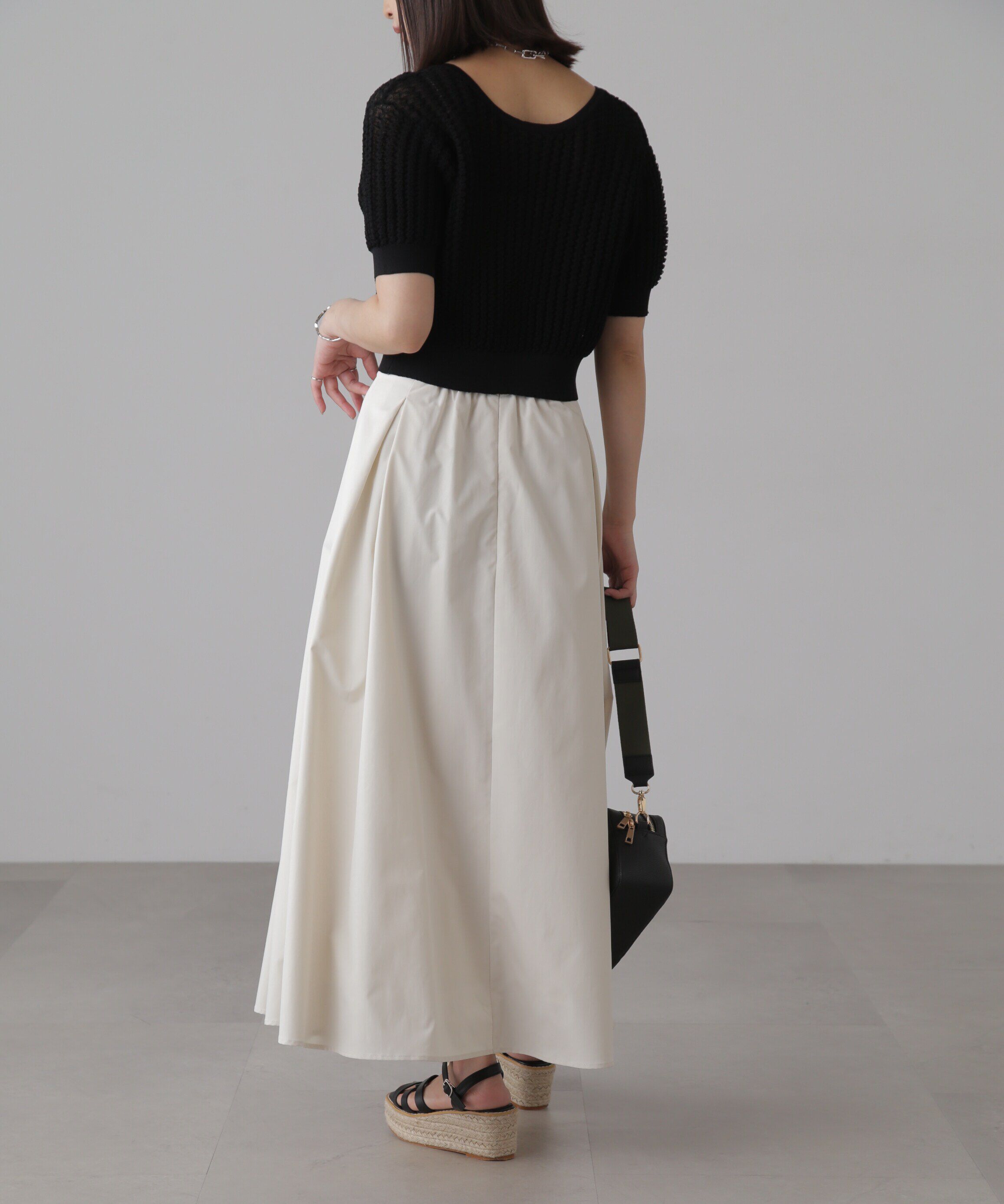  「ウェーブ柄2wayニットカーディガン」|ニット・セーター|