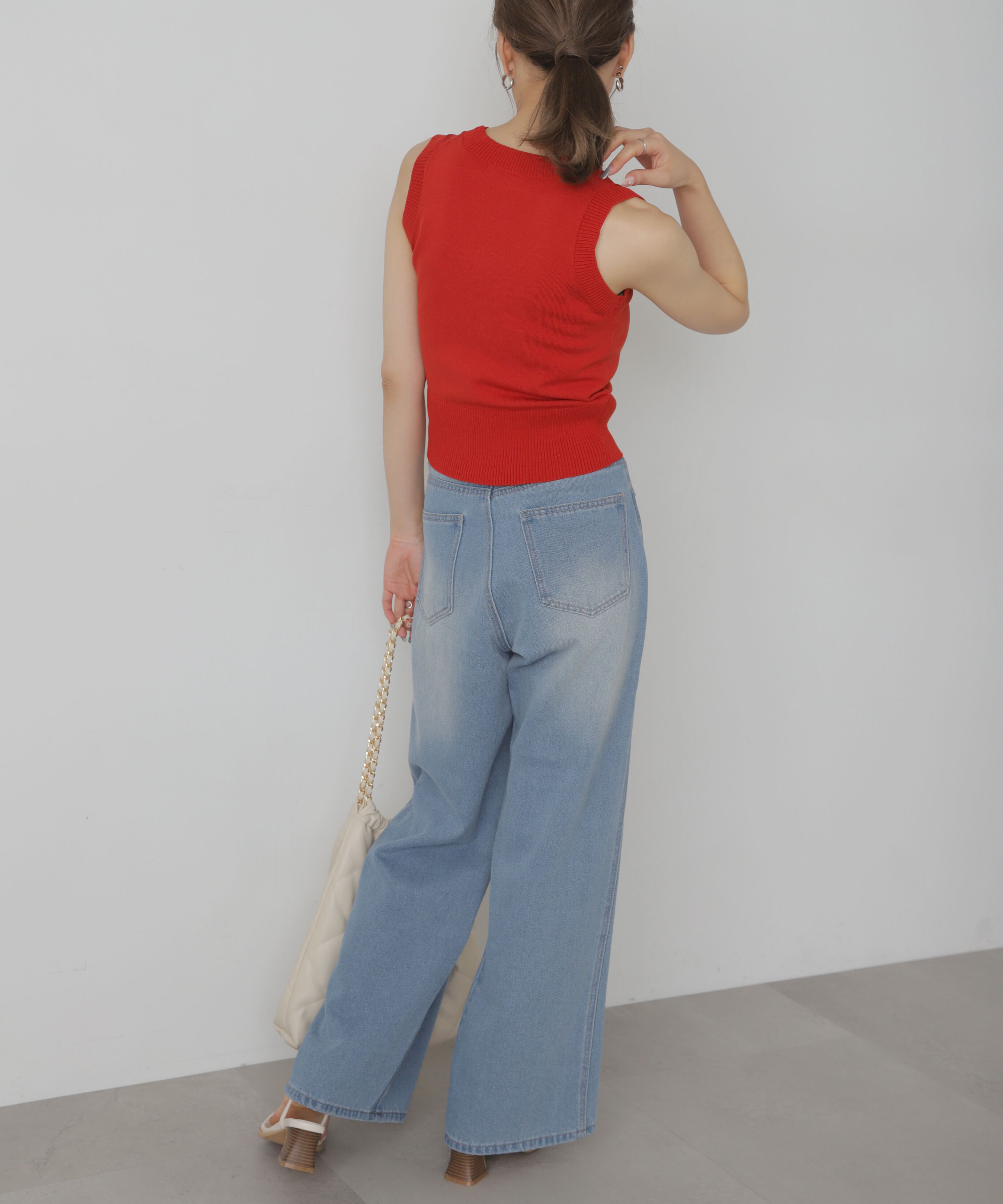  「[XS-Lサイズ展開]サイドパネルヴィンテージライクワイドデニム」|その他|