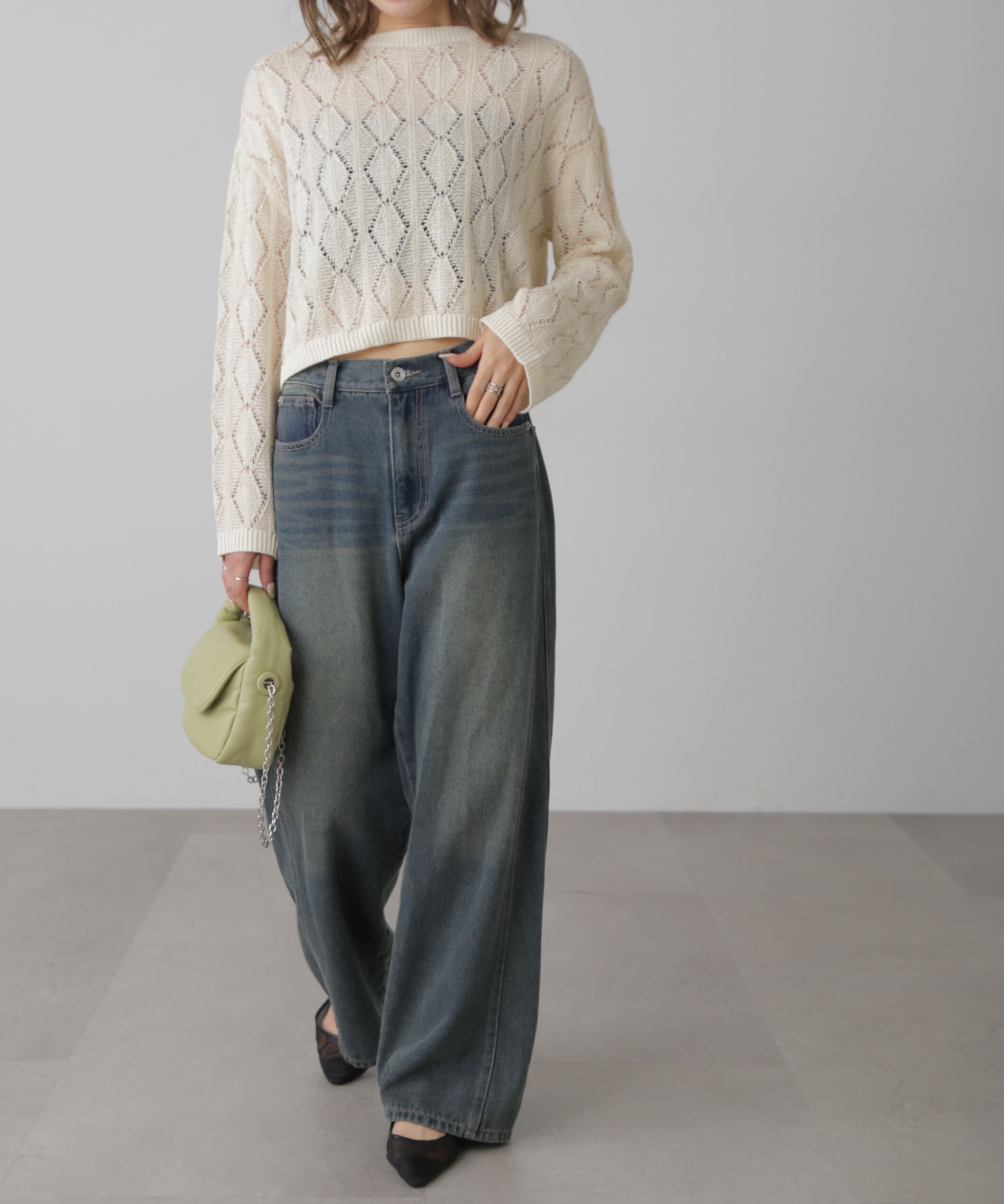  「[XS-Lサイズ展開]サイドパネルヴィンテージライクワイドデニム」|その他|