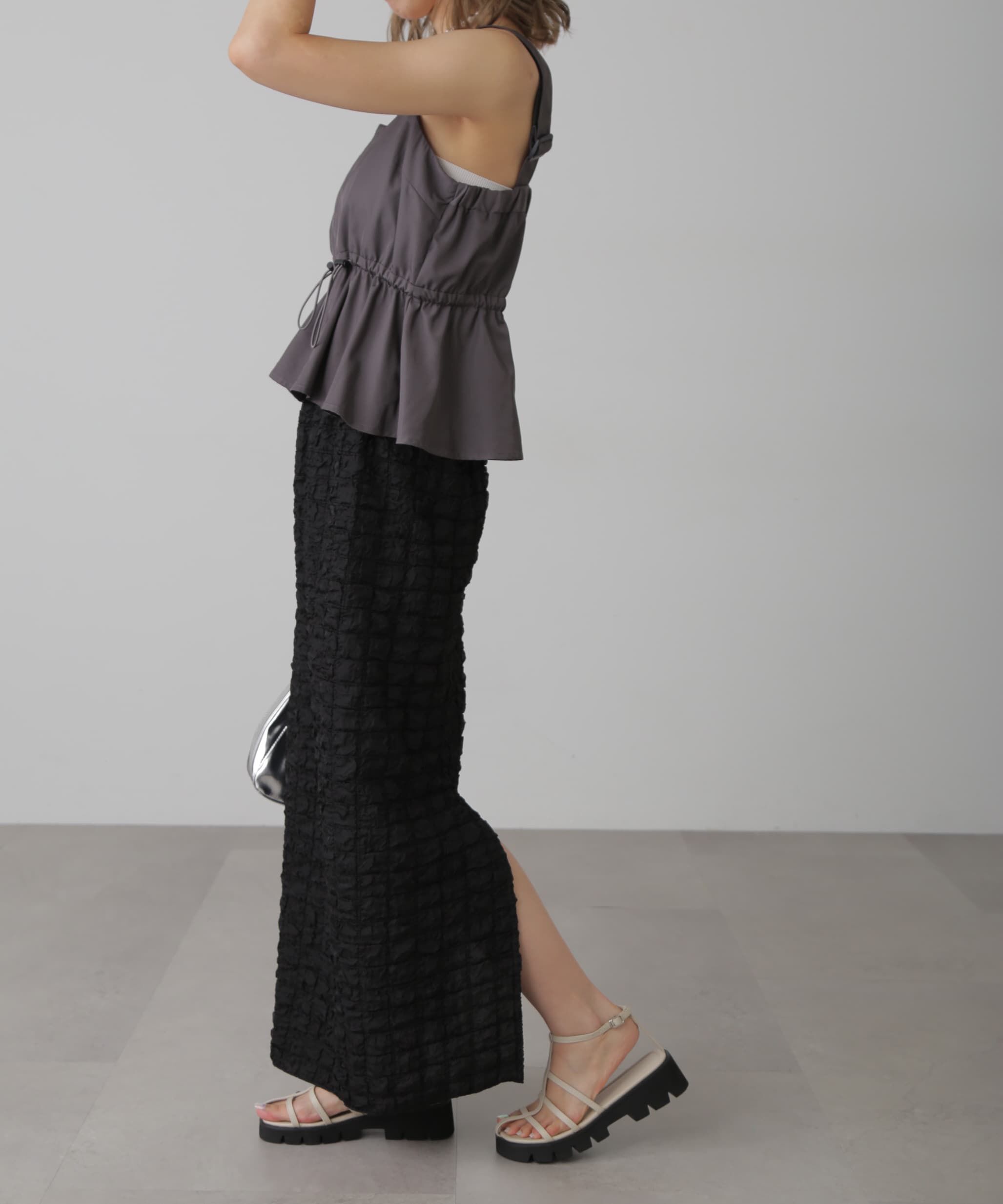  「ぽこぽこナロースカート」|スカート|