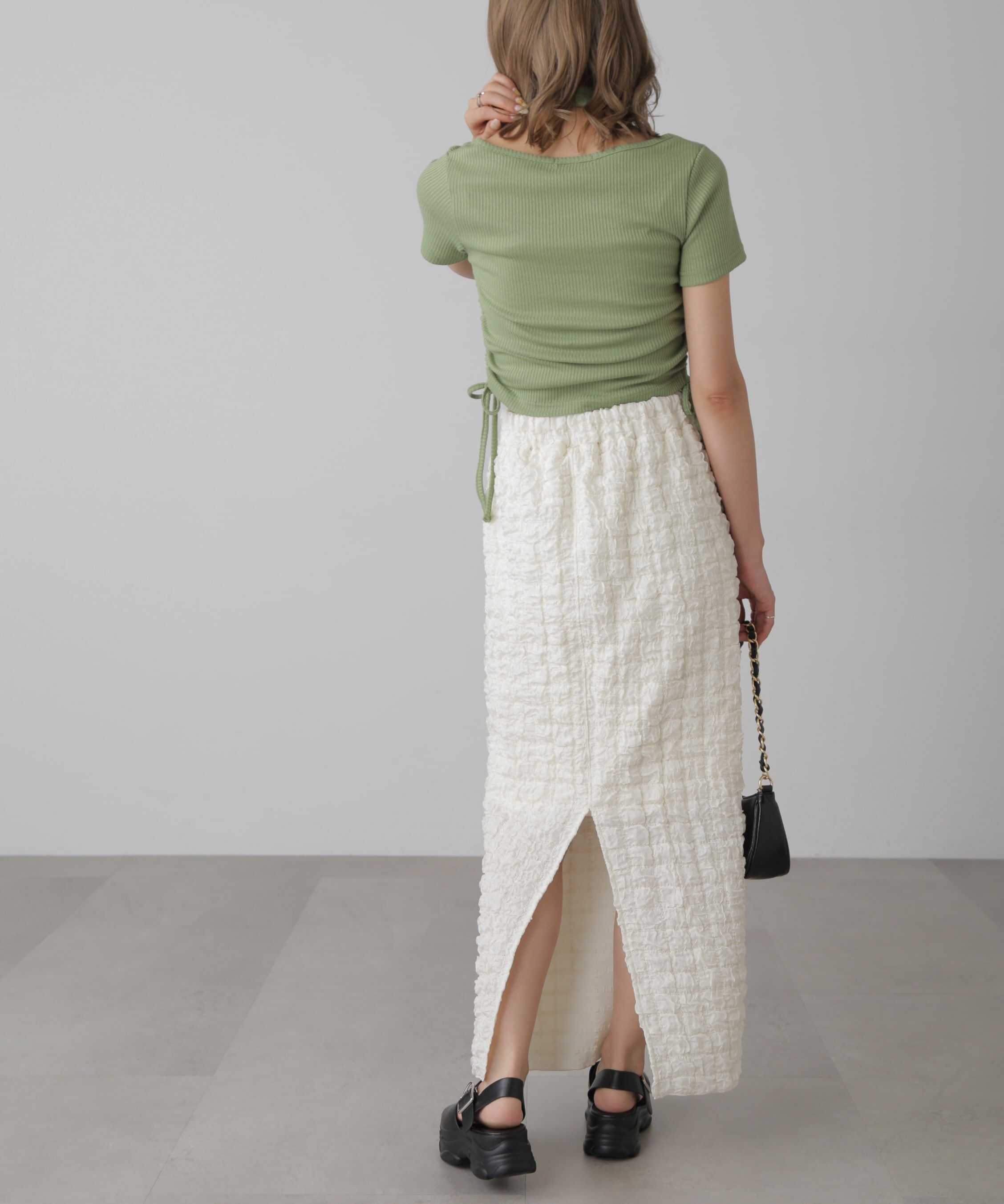  「ぽこぽこナロースカート」|スカート|