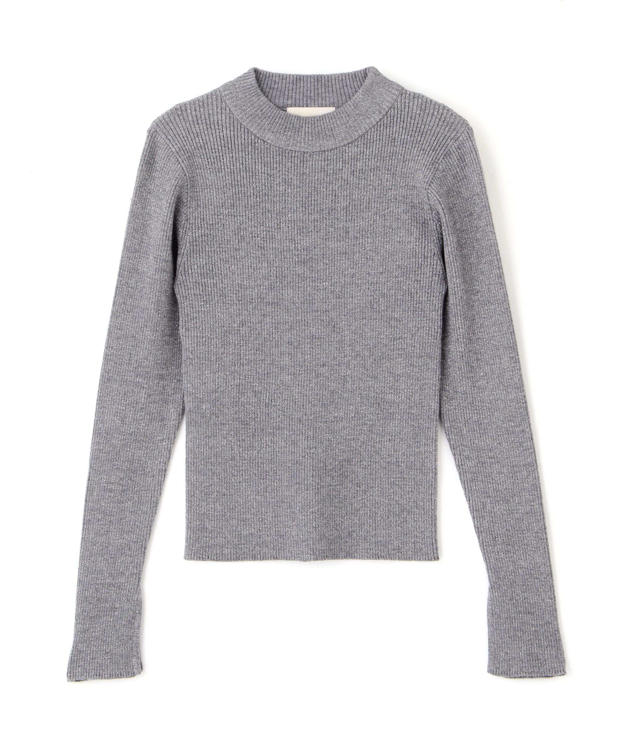  「ラメボトルネックリブニット」|ニット・セーター|