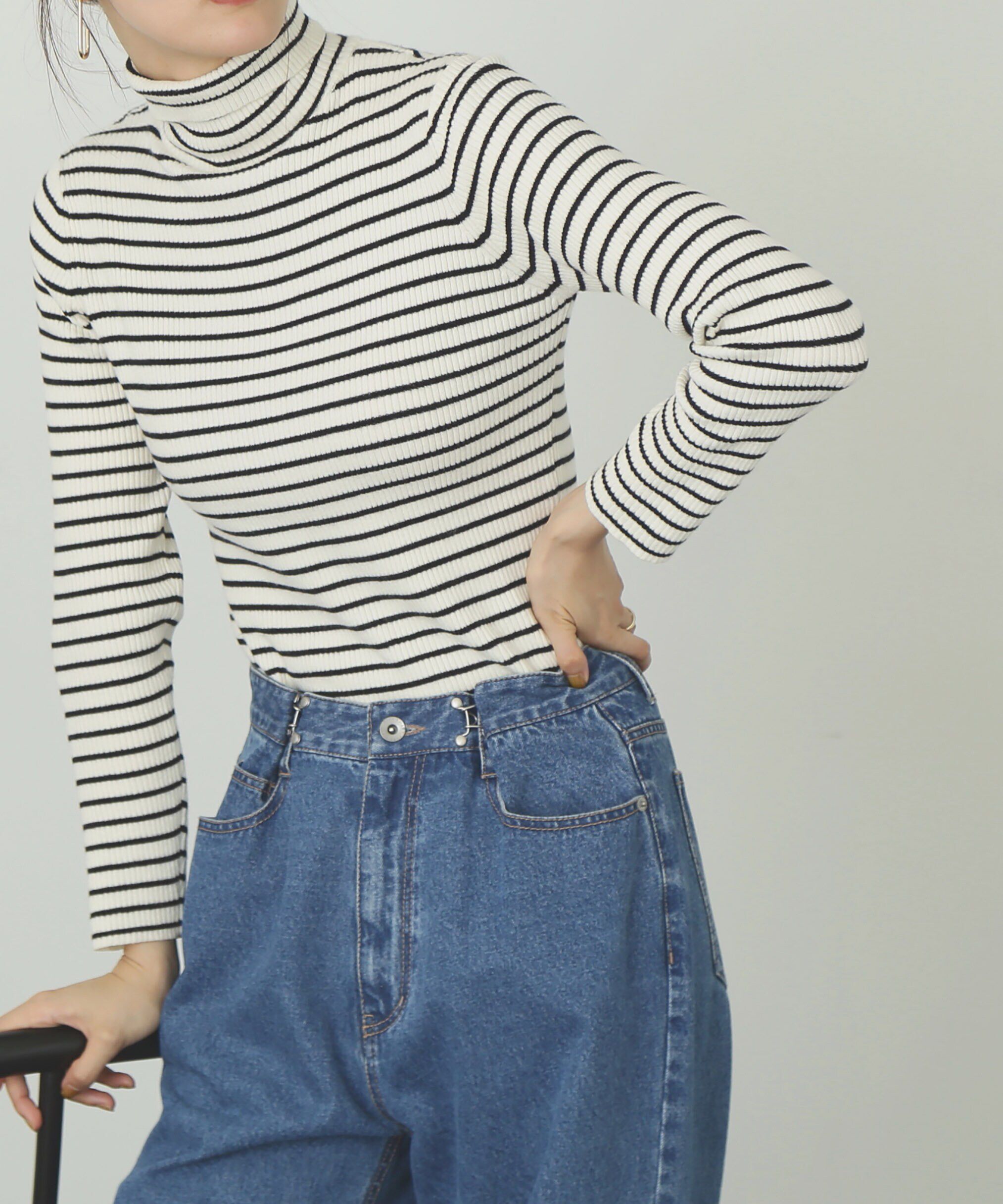  「タートルネックリブニット」|ニット・セーター|