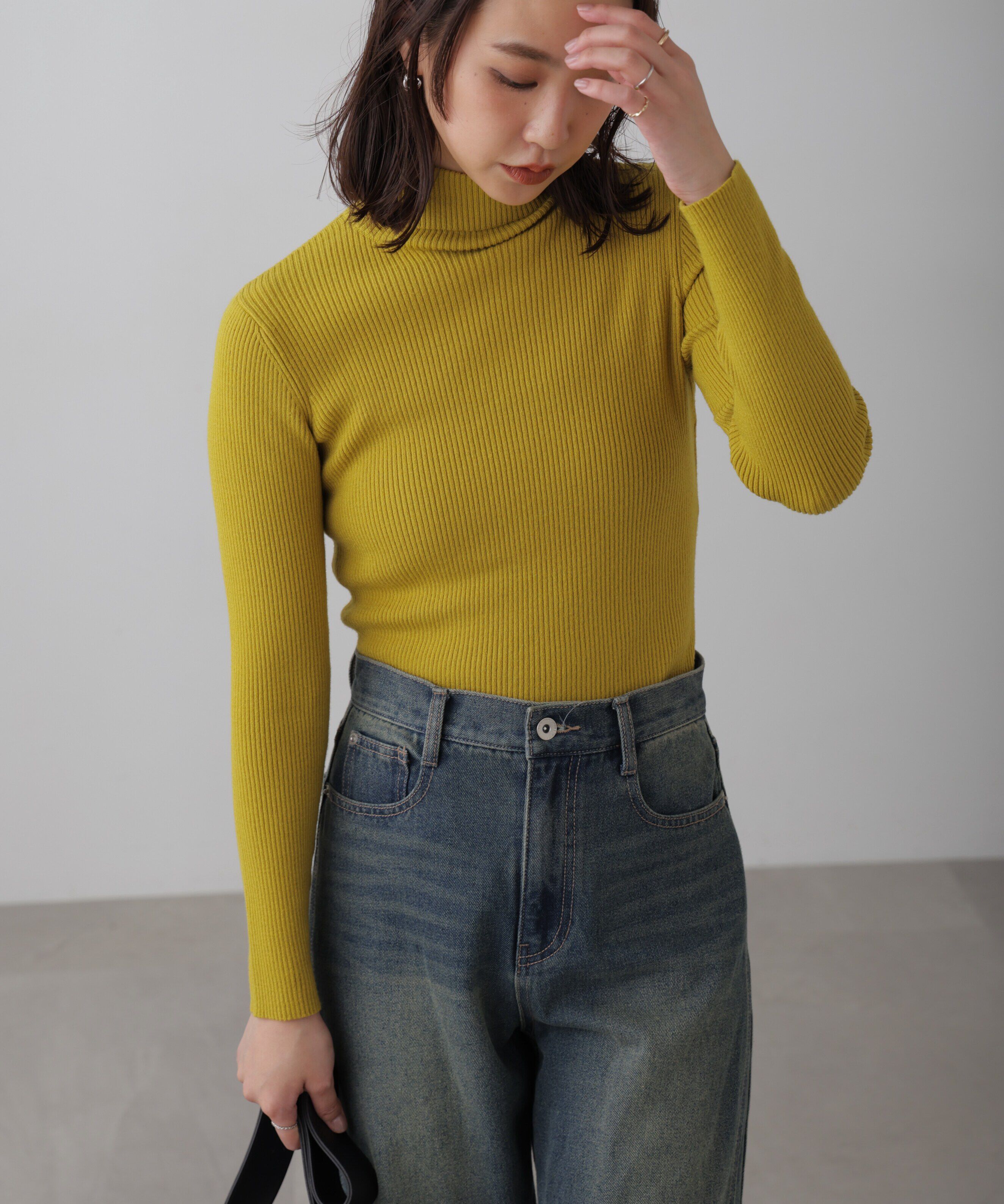  「タートルネックリブニット」|ニット・セーター|