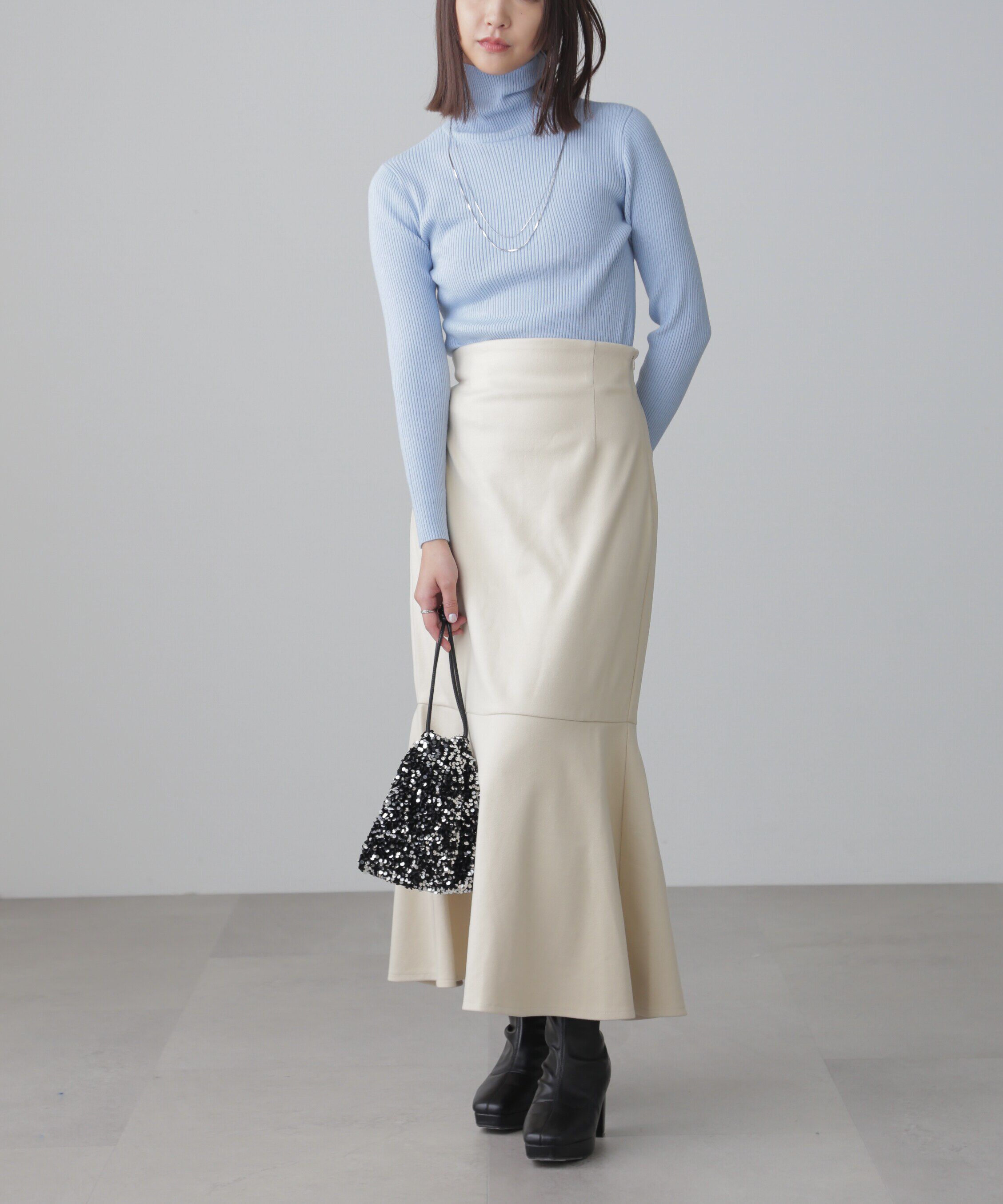  「タートルネックリブニット」|ニット・セーター|