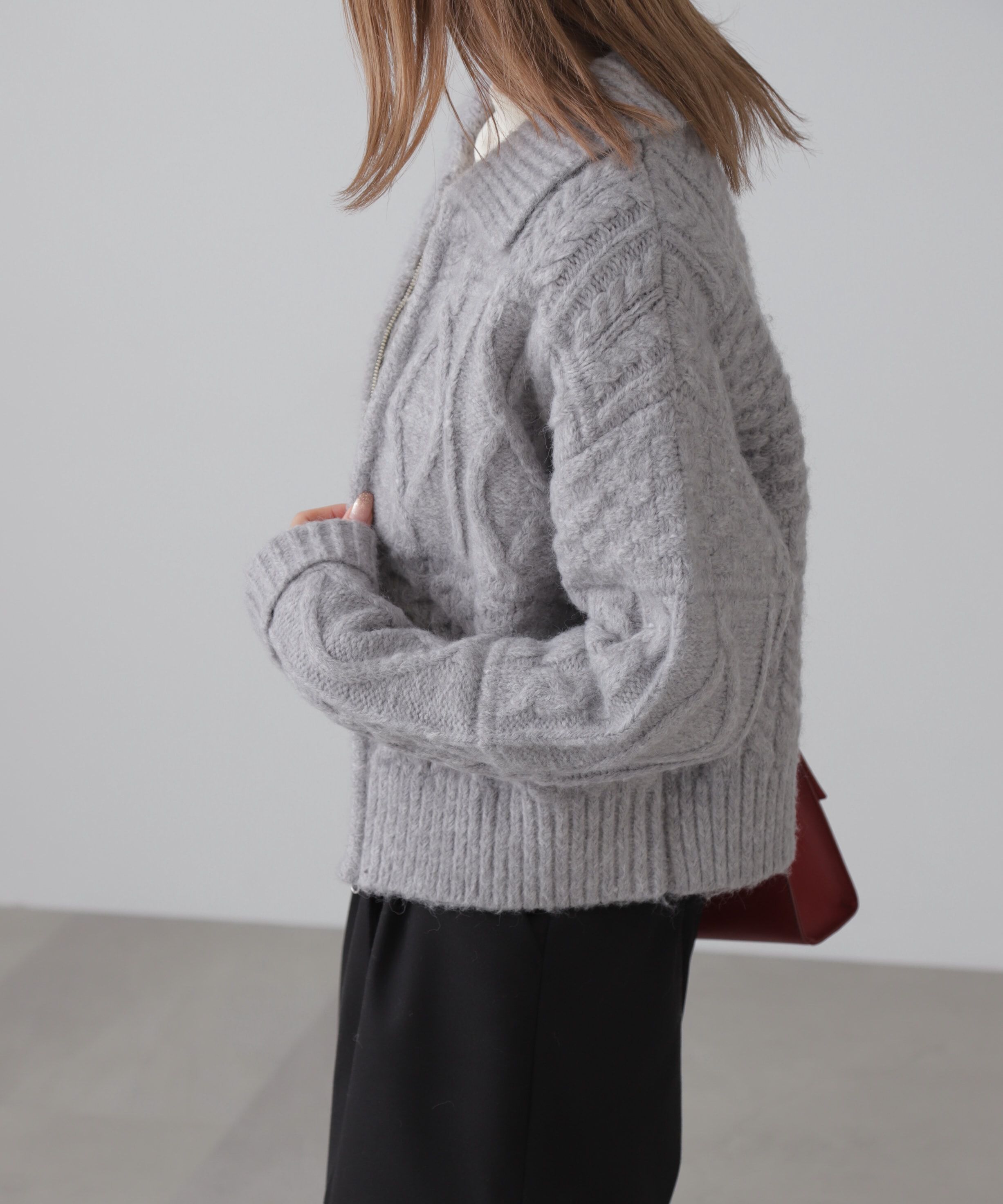  「ジャガードニットブルゾン」|ブルゾン・スタジャン|