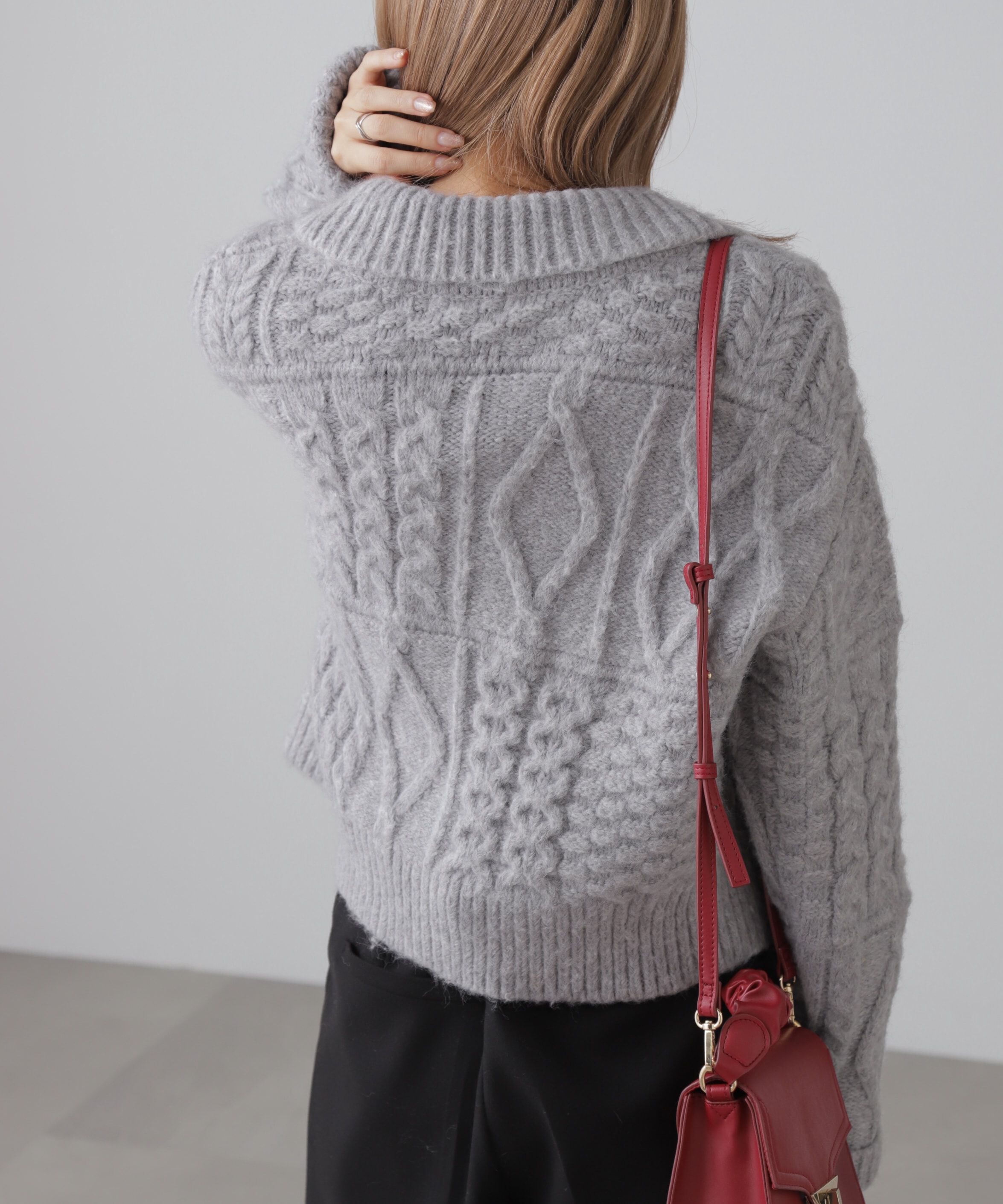  「ジャガードニットブルゾン」|ブルゾン・スタジャン|