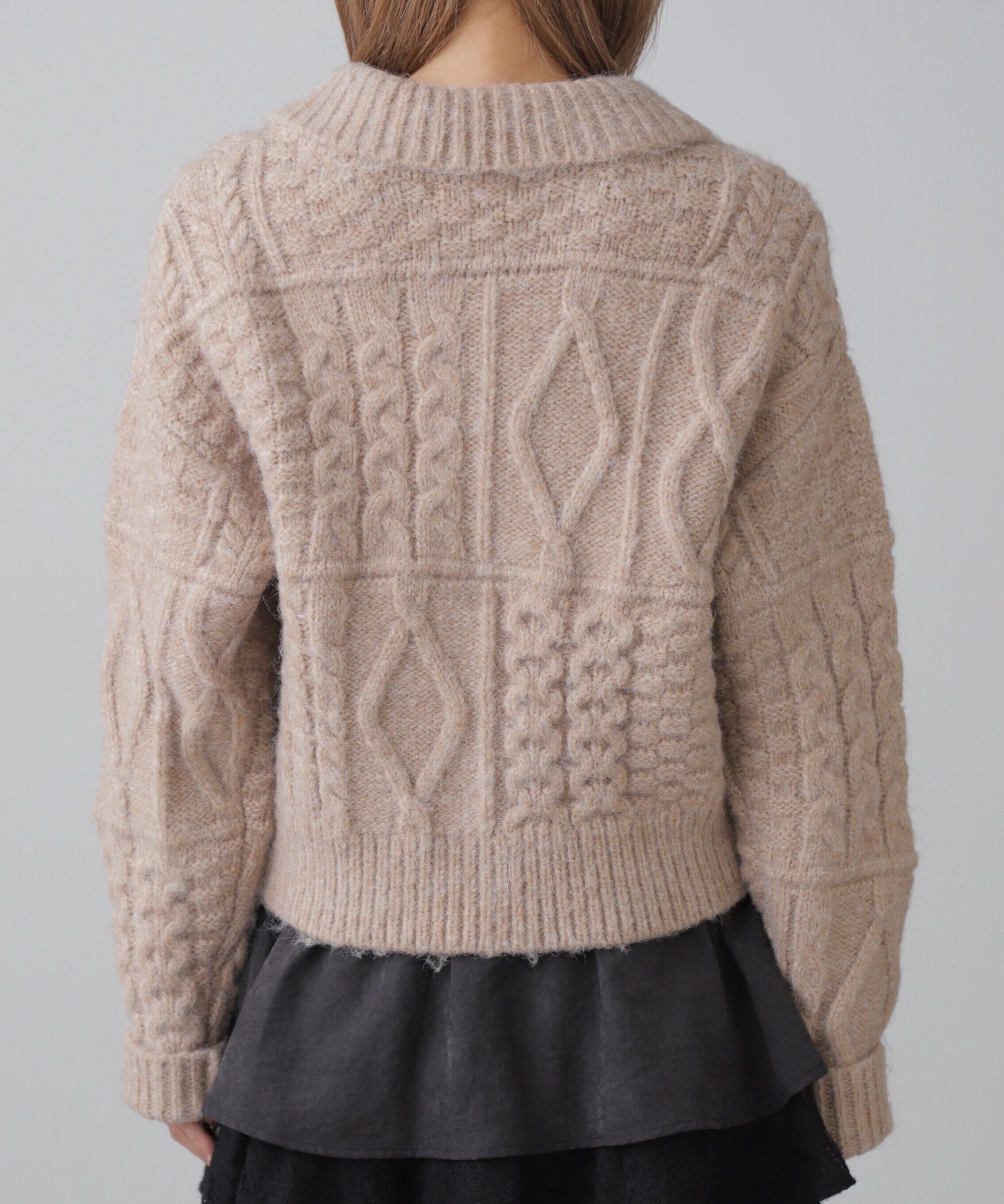  「ジャガードニットブルゾン」|ブルゾン・スタジャン|