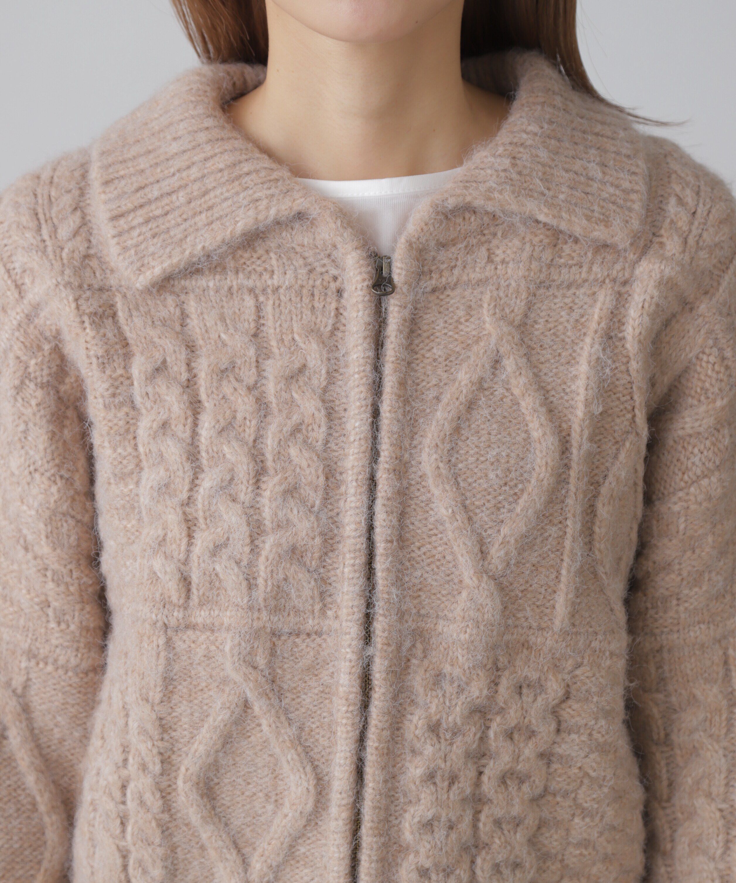  「ジャガードニットブルゾン」|ブルゾン・スタジャン|