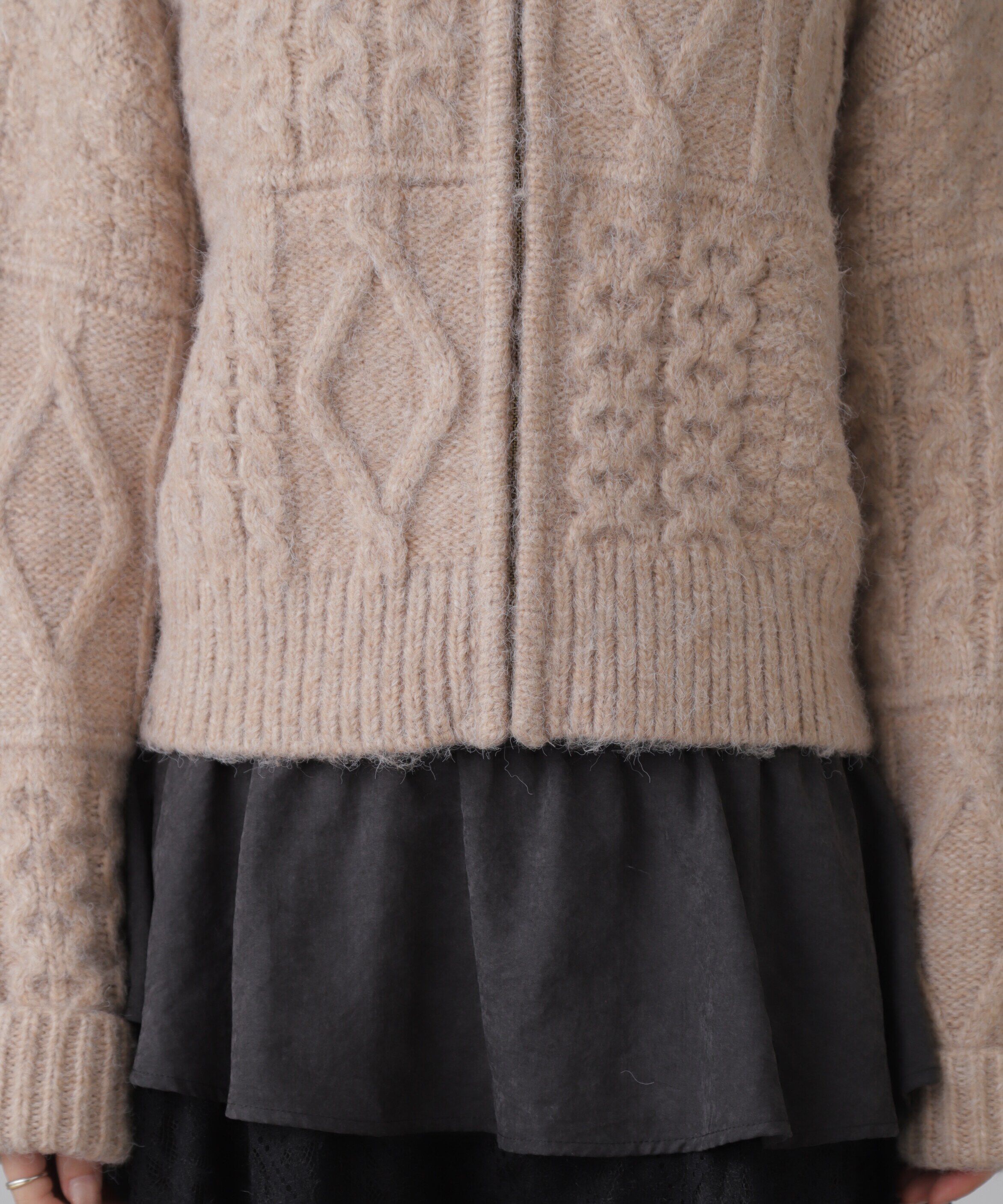  「ジャガードニットブルゾン」|ブルゾン・スタジャン|