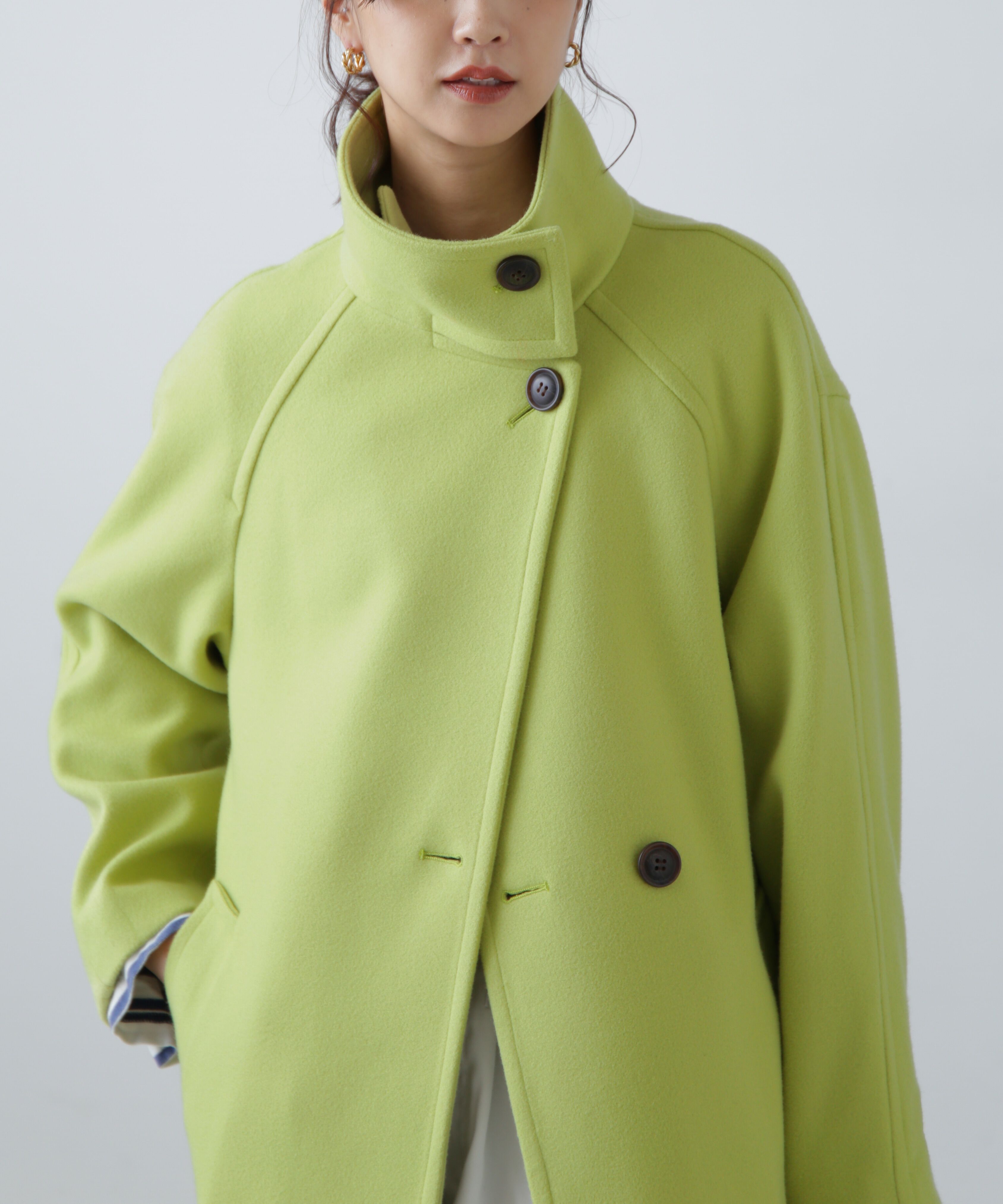  「スタンドカラーロングコート」|その他|