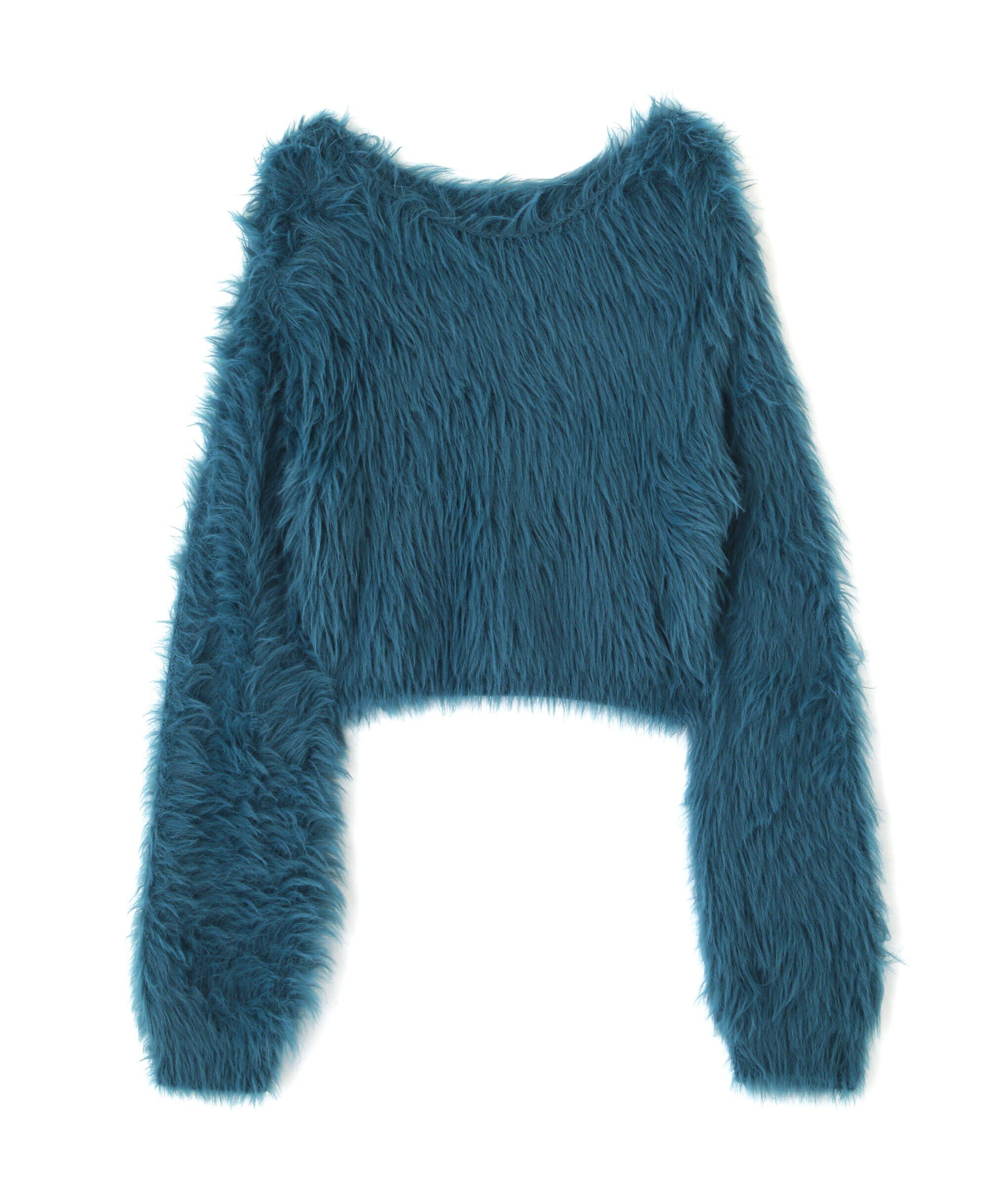  「ショート丈ロングシャギーニット」|ニット・セーター|