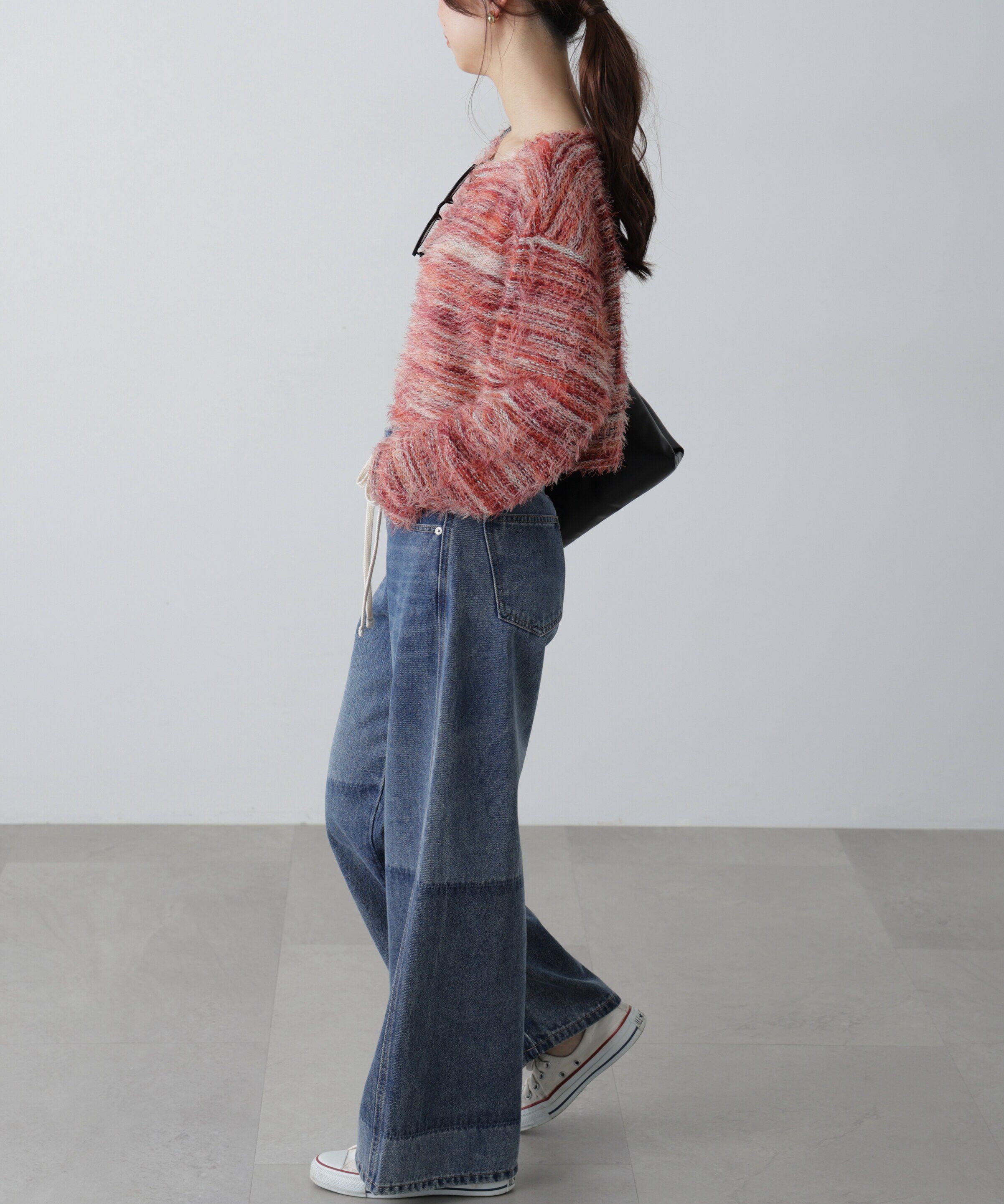  「シャギーグラデーションボーダーニット」|ニット・セーター|