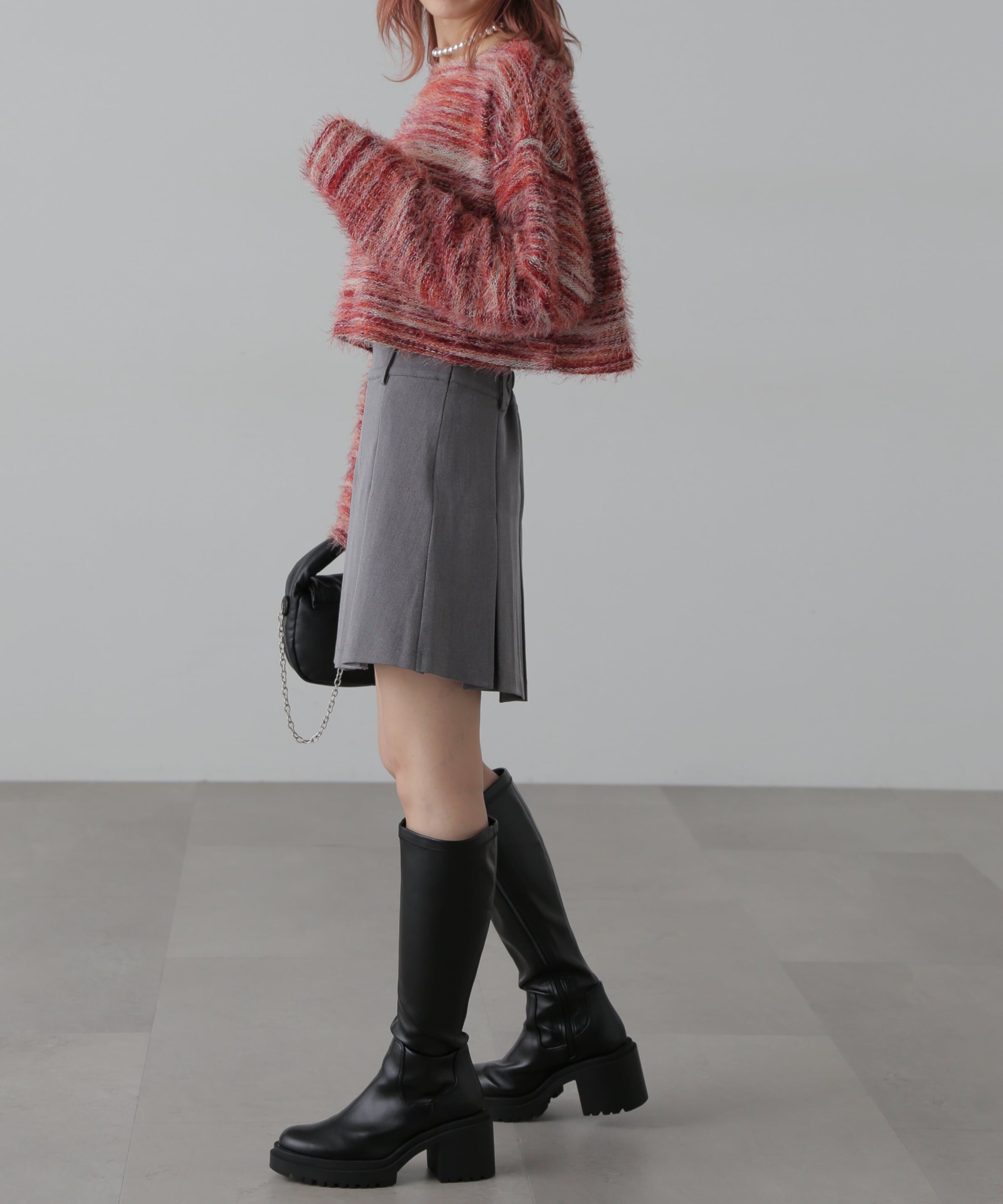  「シャギーグラデーションボーダーニット」|ニット・セーター|