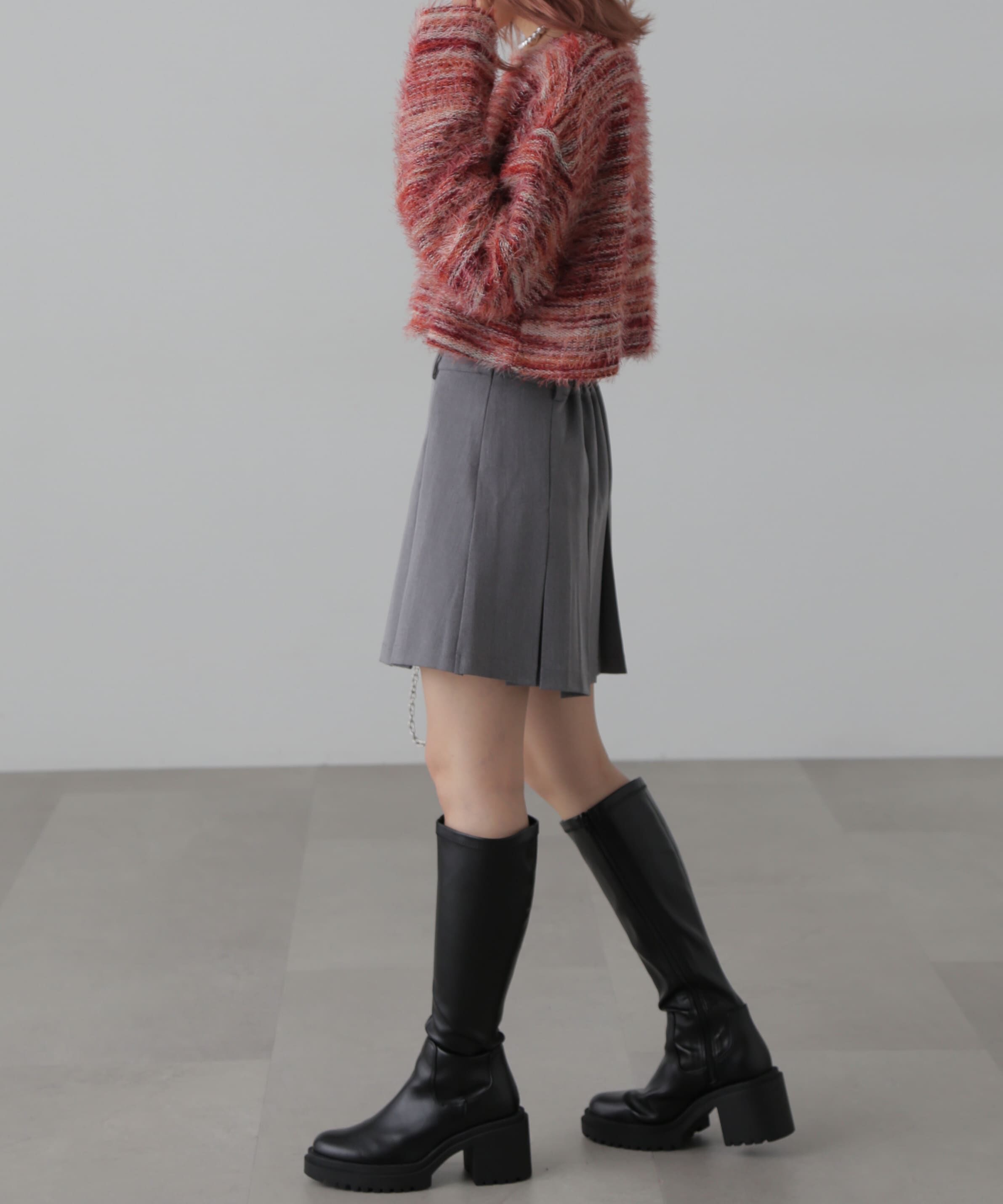  「シャギーグラデーションボーダーニット」|ニット・セーター|