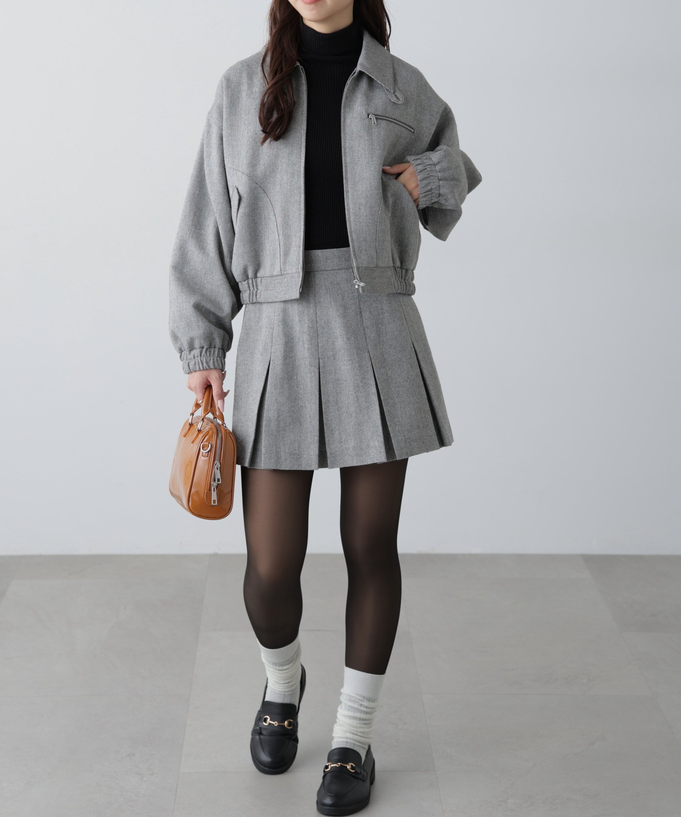  「ボックスプリーツミニスカート」|スカート|