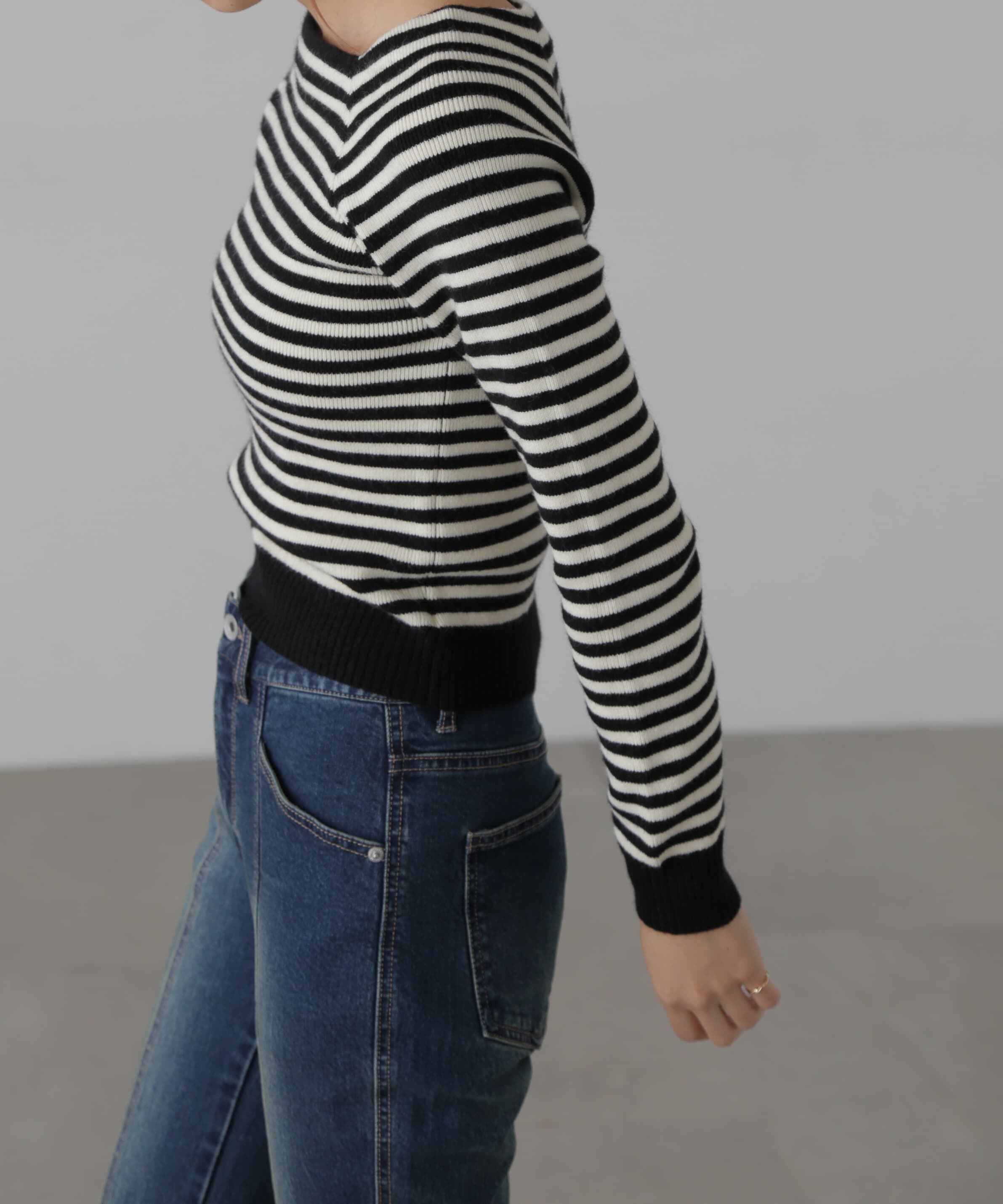  「スクエアネックコンパクトニット」|ニット・セーター|