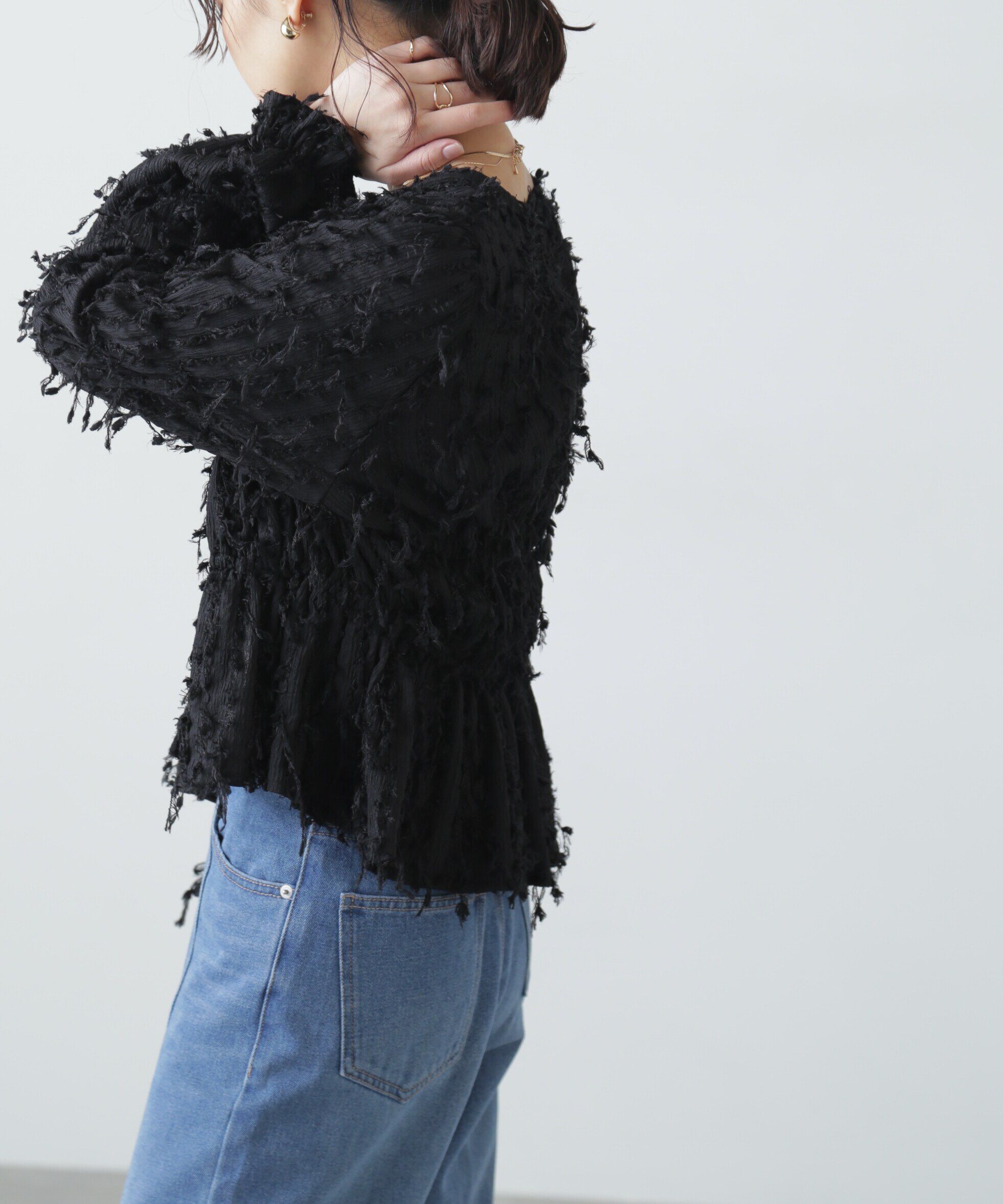  「フリンジジャガードブラウス」|シャツ・ブラウス|