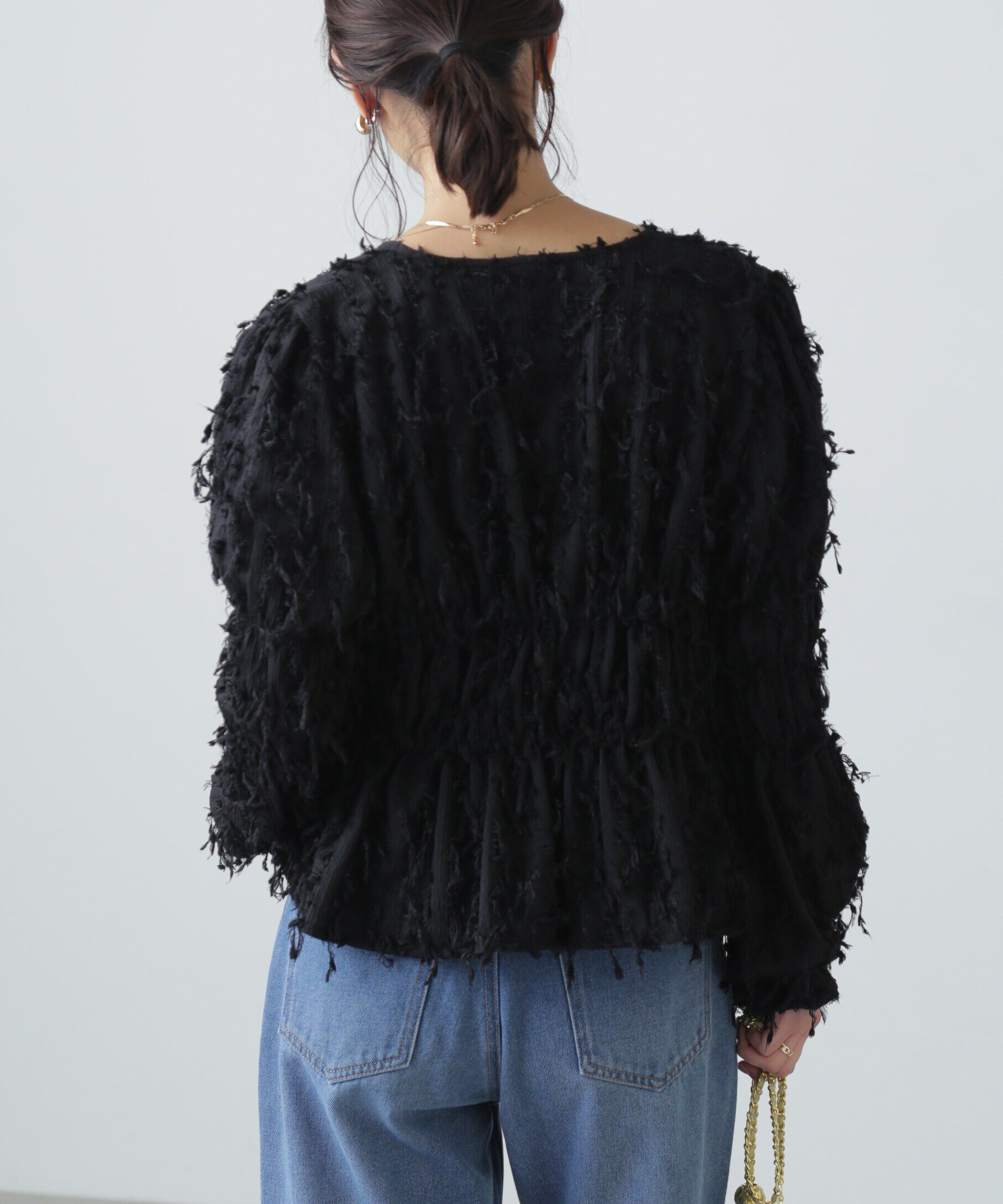  「フリンジジャガードブラウス」|シャツ・ブラウス|