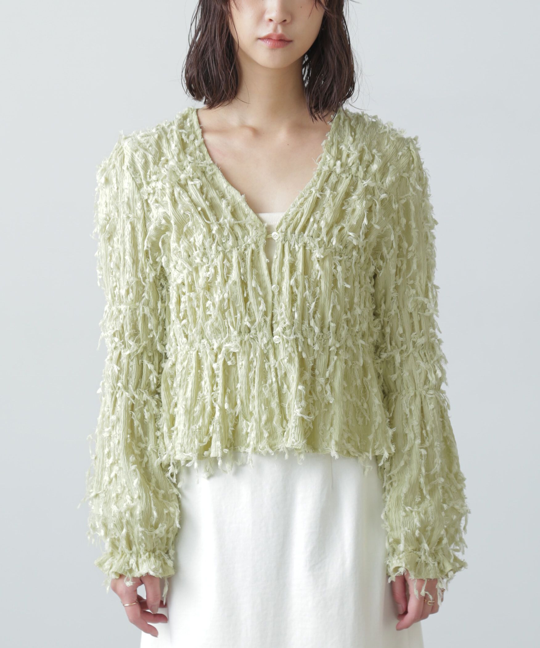  「フリンジジャガードブラウス」|シャツ・ブラウス|