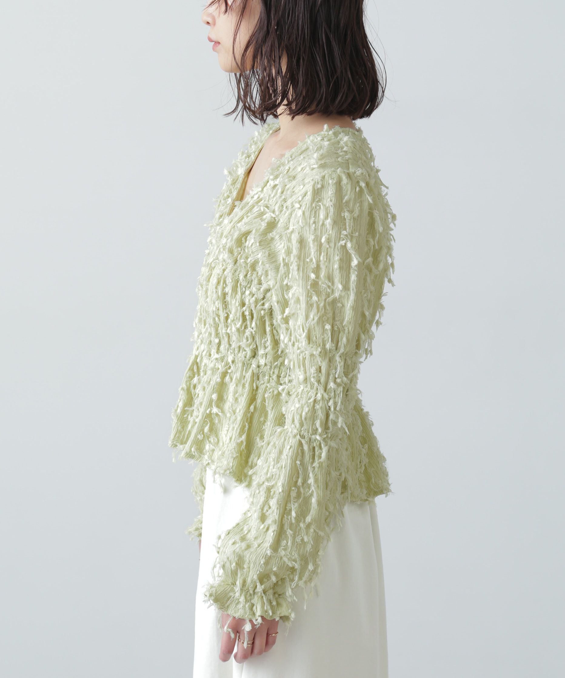  「フリンジジャガードブラウス」|シャツ・ブラウス|