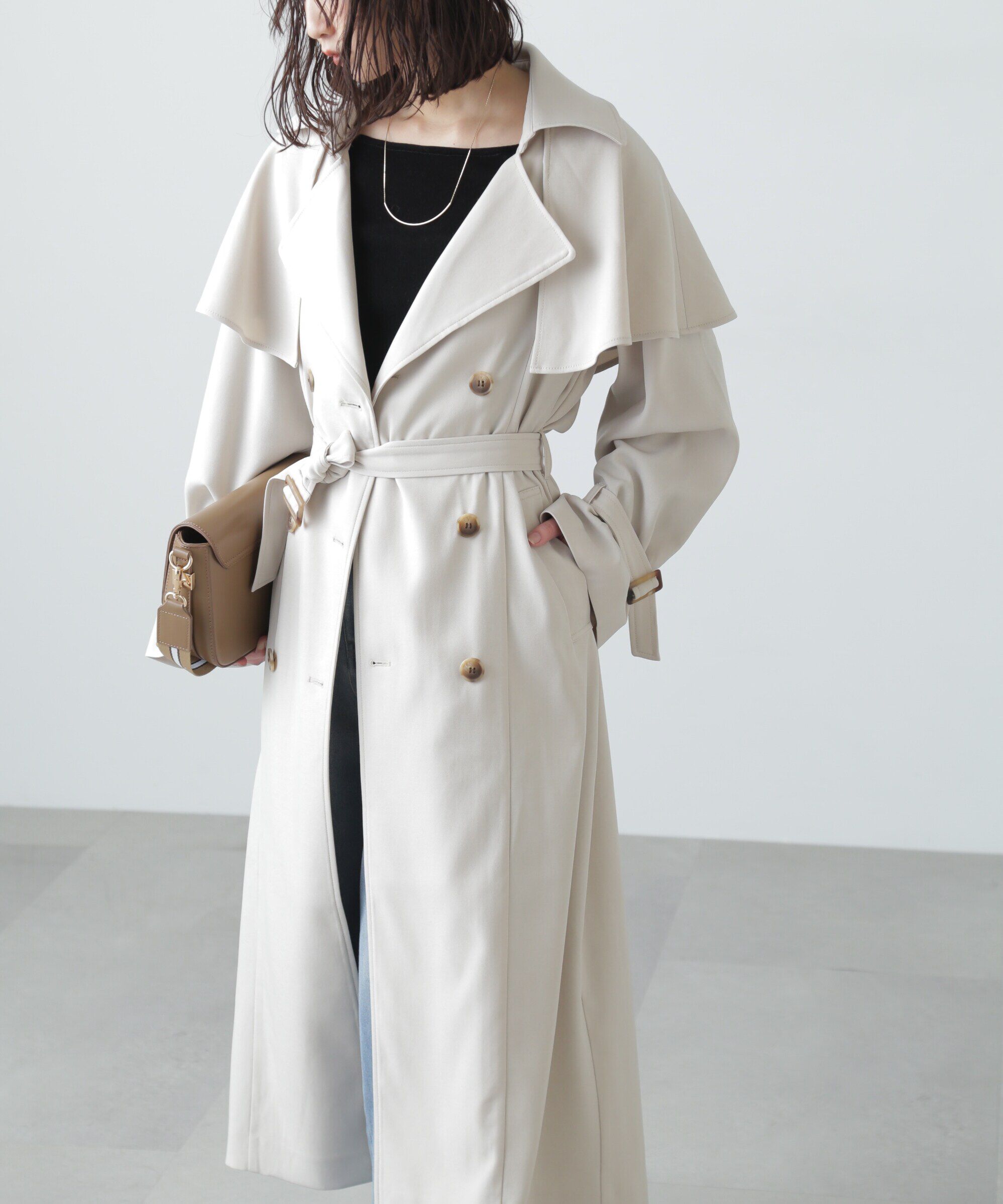  「ケープ付きロングトレンチコート」|その他|