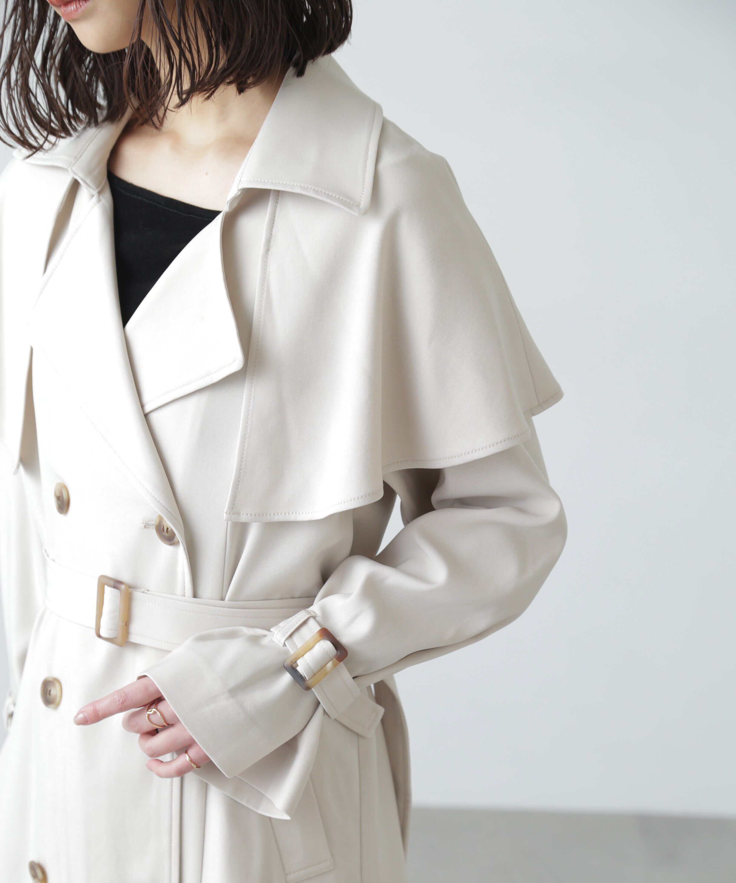  「ケープ付きロングトレンチコート」|その他|