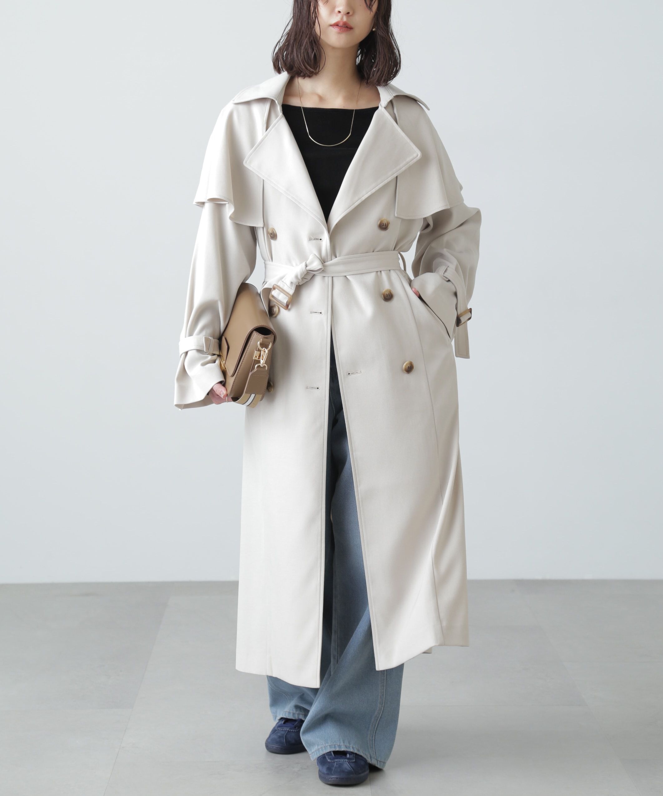  「ケープ付きロングトレンチコート」|その他|