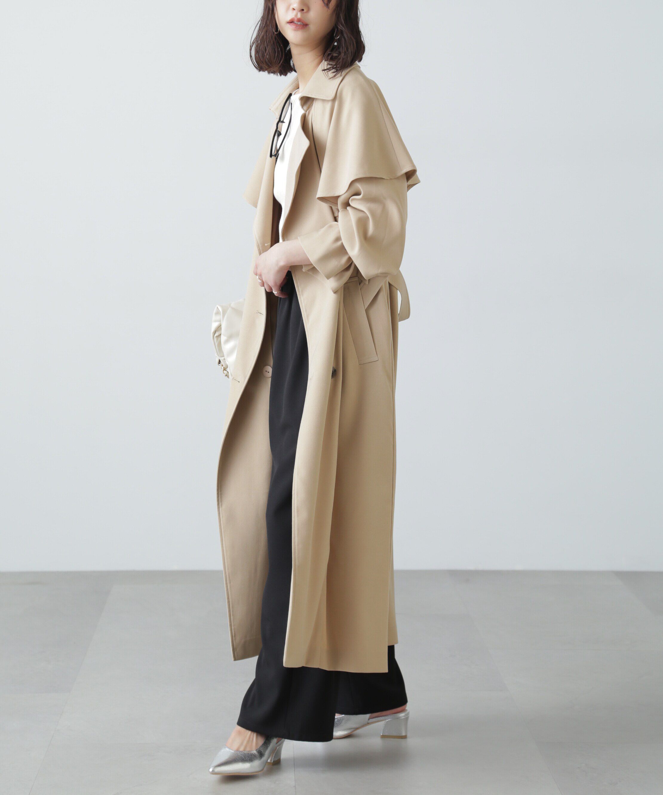  「ケープ付きロングトレンチコート」|その他|