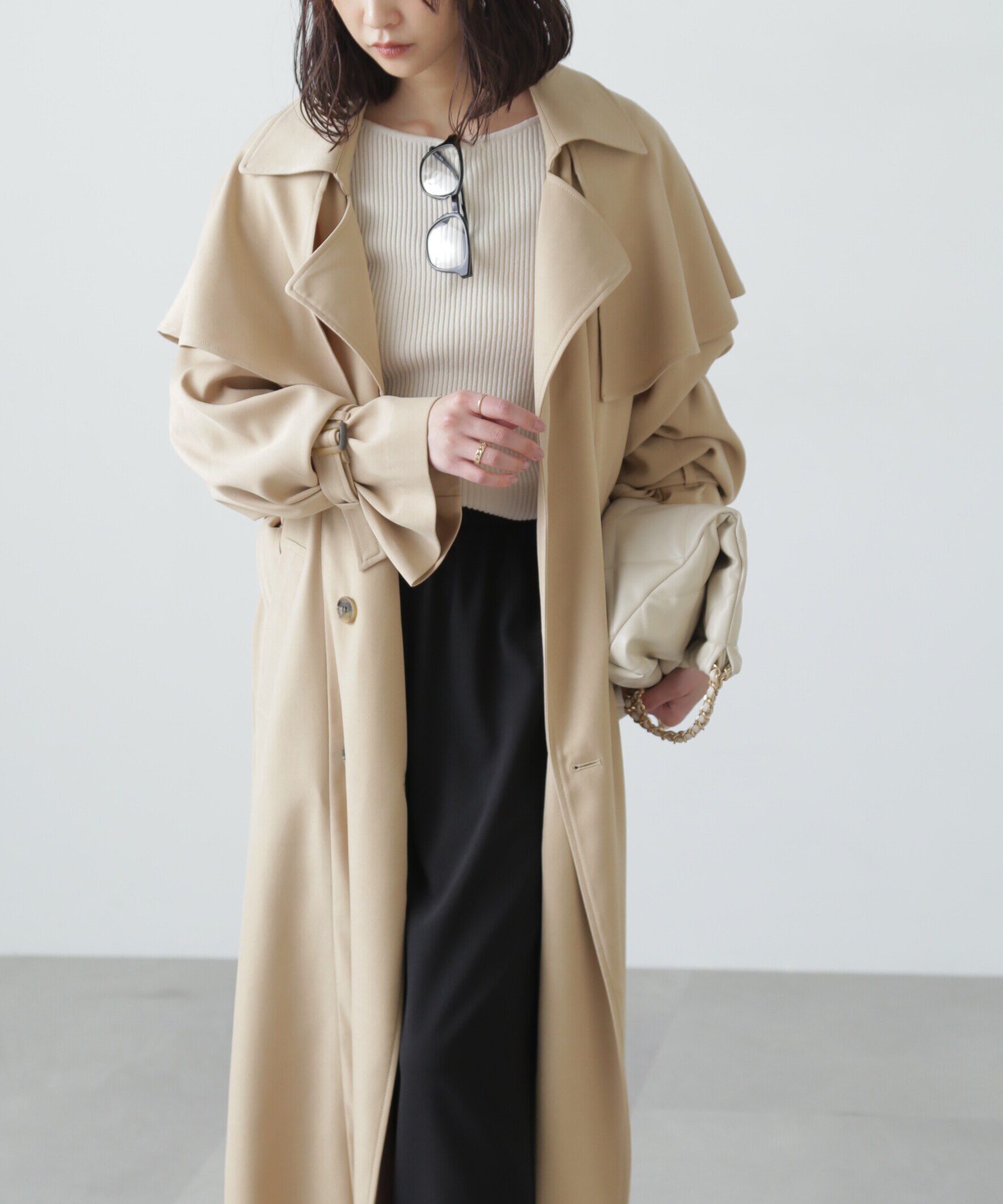  「ケープ付きロングトレンチコート」|その他|