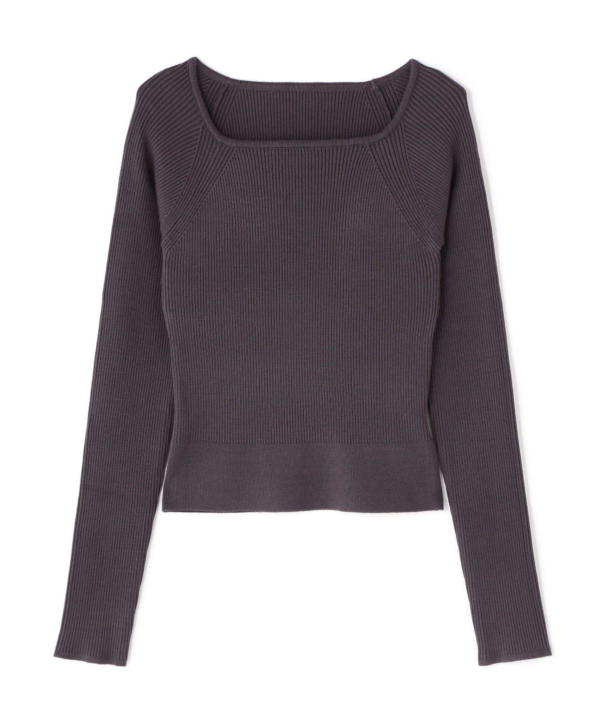  「〈洗える〉マシンウォッシャブルスクエアリブニット」|ニット・セーター|スミクロ