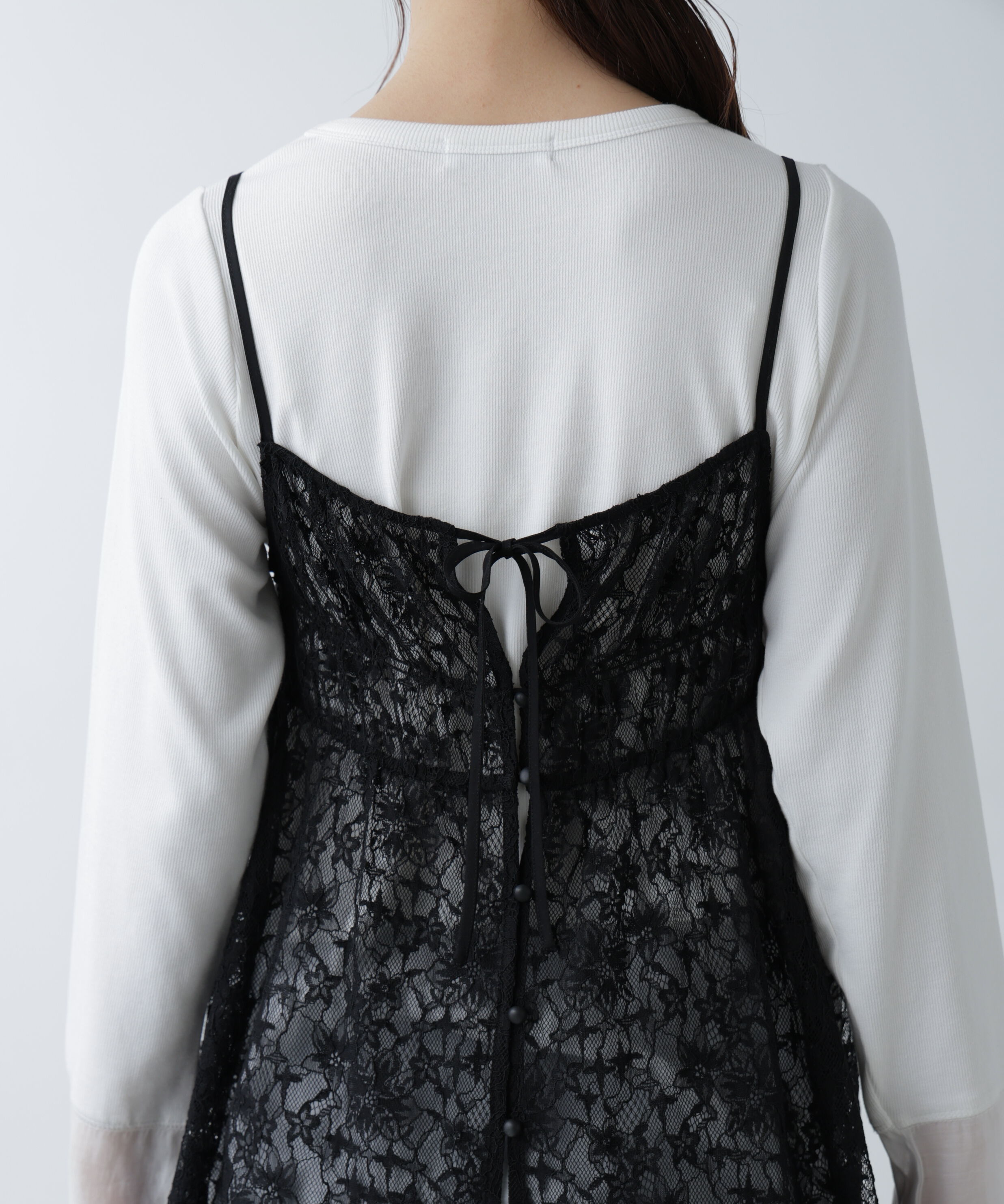  「前後2wayレースチュニックキャミブラウス」|シャツ・ブラウス|