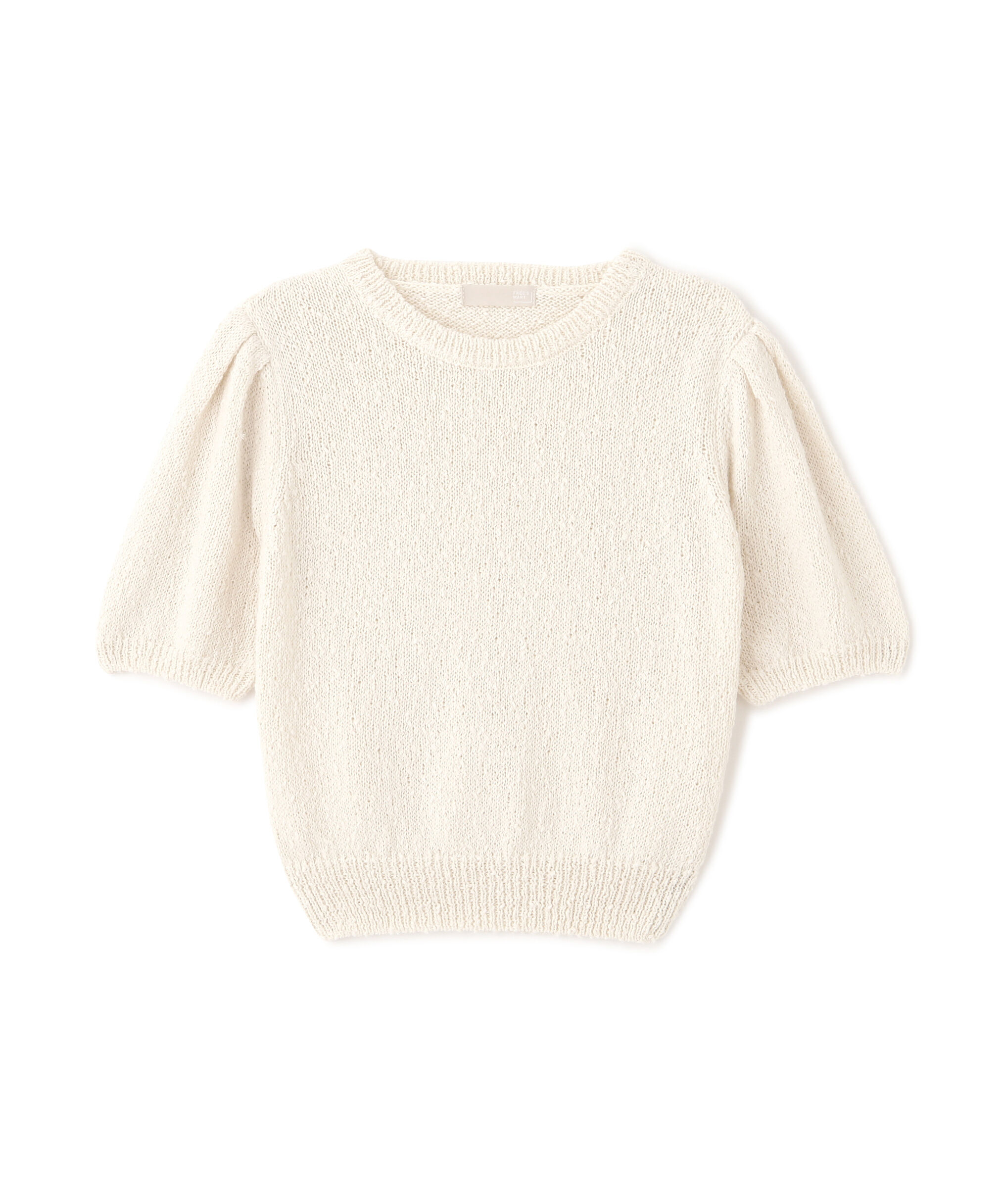  「スラブ編み半袖ニット」|ニット・セーター|