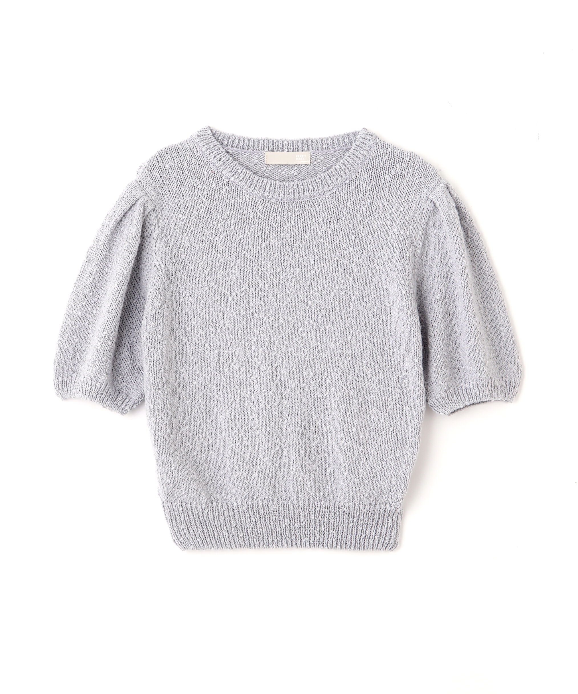  「スラブ編み半袖ニット」|ニット・セーター|