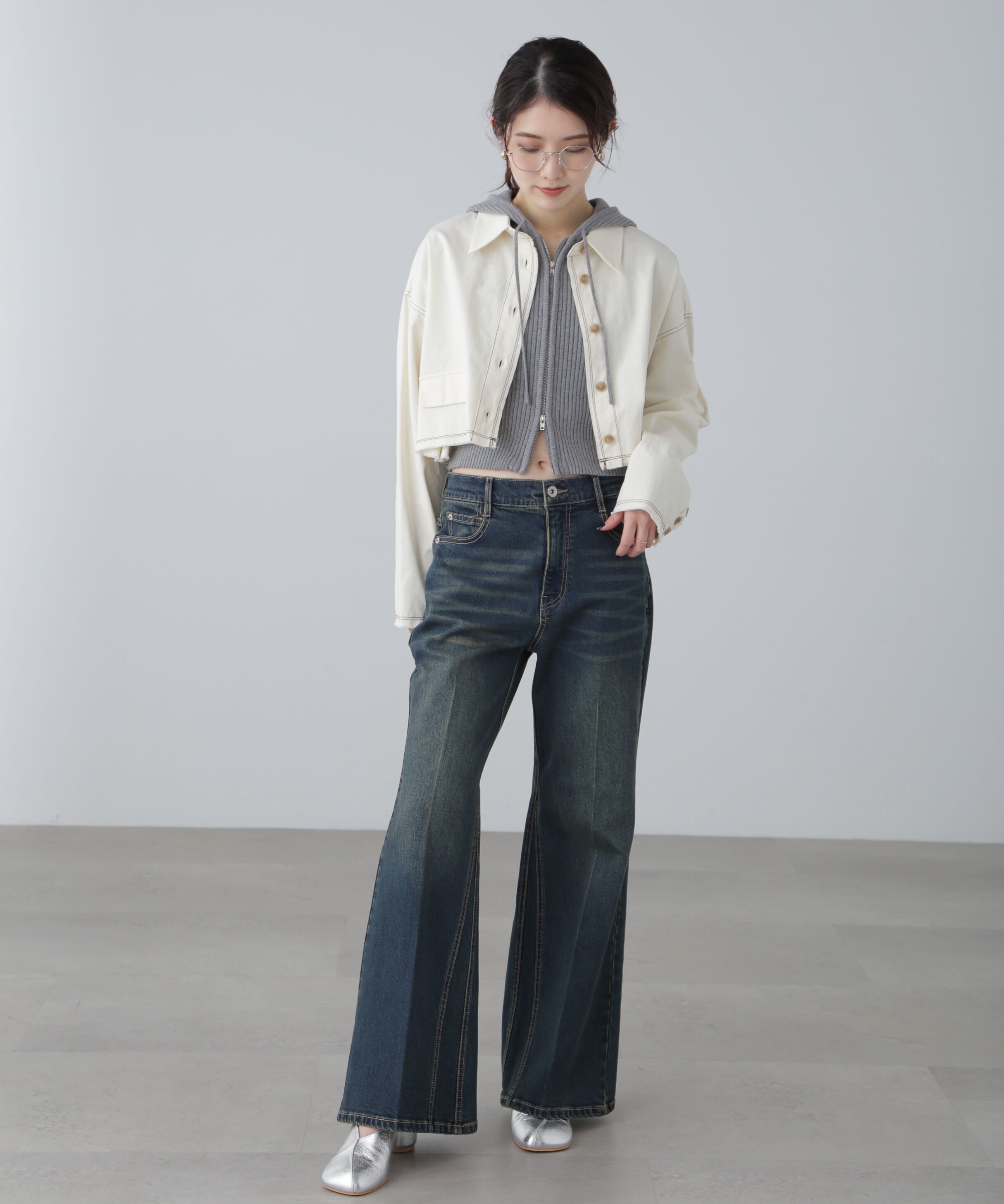  「〈セットアップ対応〉クロップドフリンジブルゾン」|ブルゾン・スタジャン|