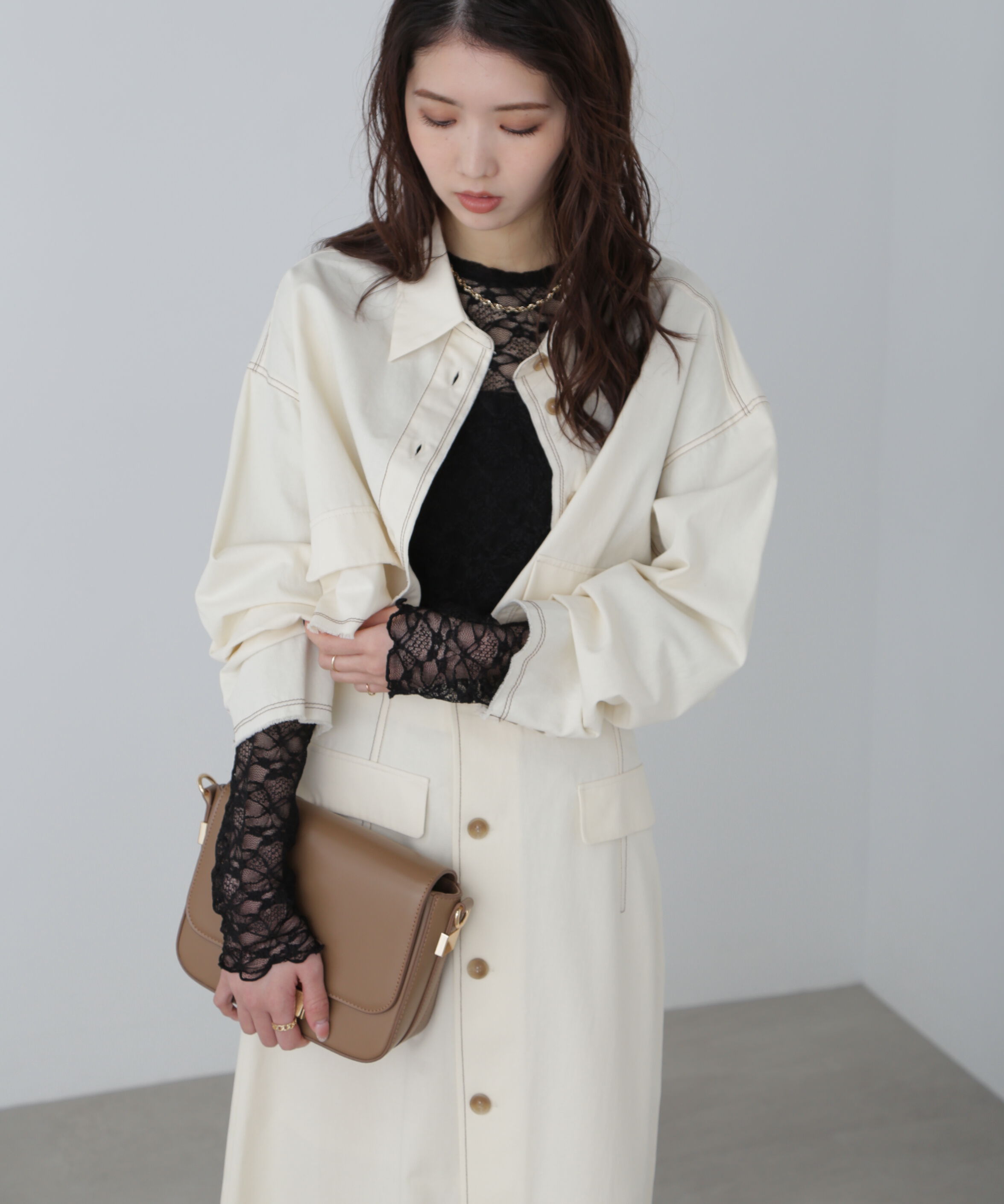  「〈セットアップ対応〉クロップドフリンジブルゾン」|ブルゾン・スタジャン|