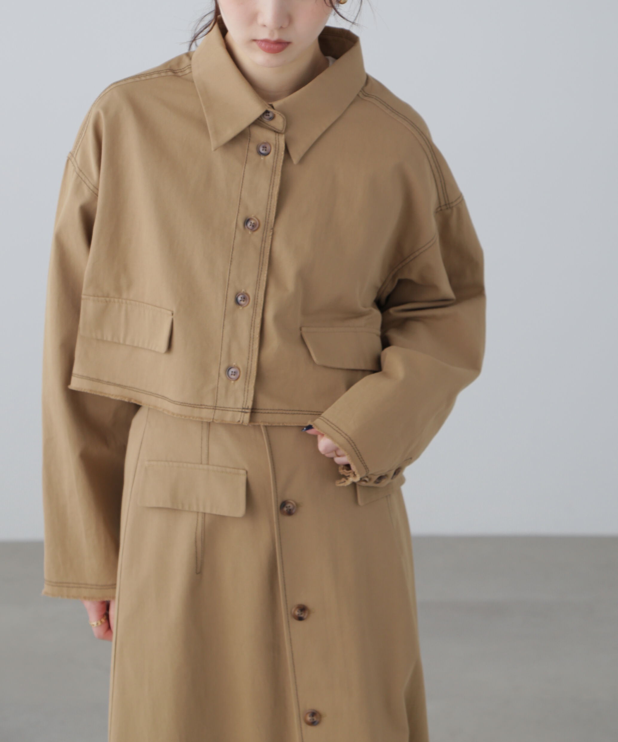  「〈セットアップ対応〉クロップドフリンジブルゾン」|ブルゾン・スタジャン|