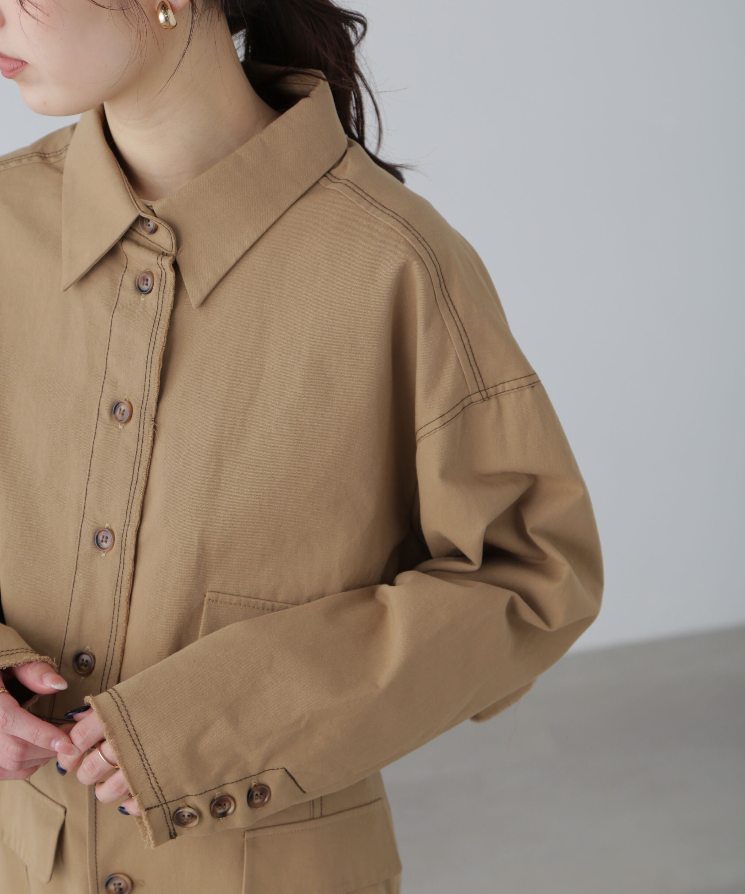  「〈セットアップ対応〉クロップドフリンジブルゾン」|ブルゾン・スタジャン|