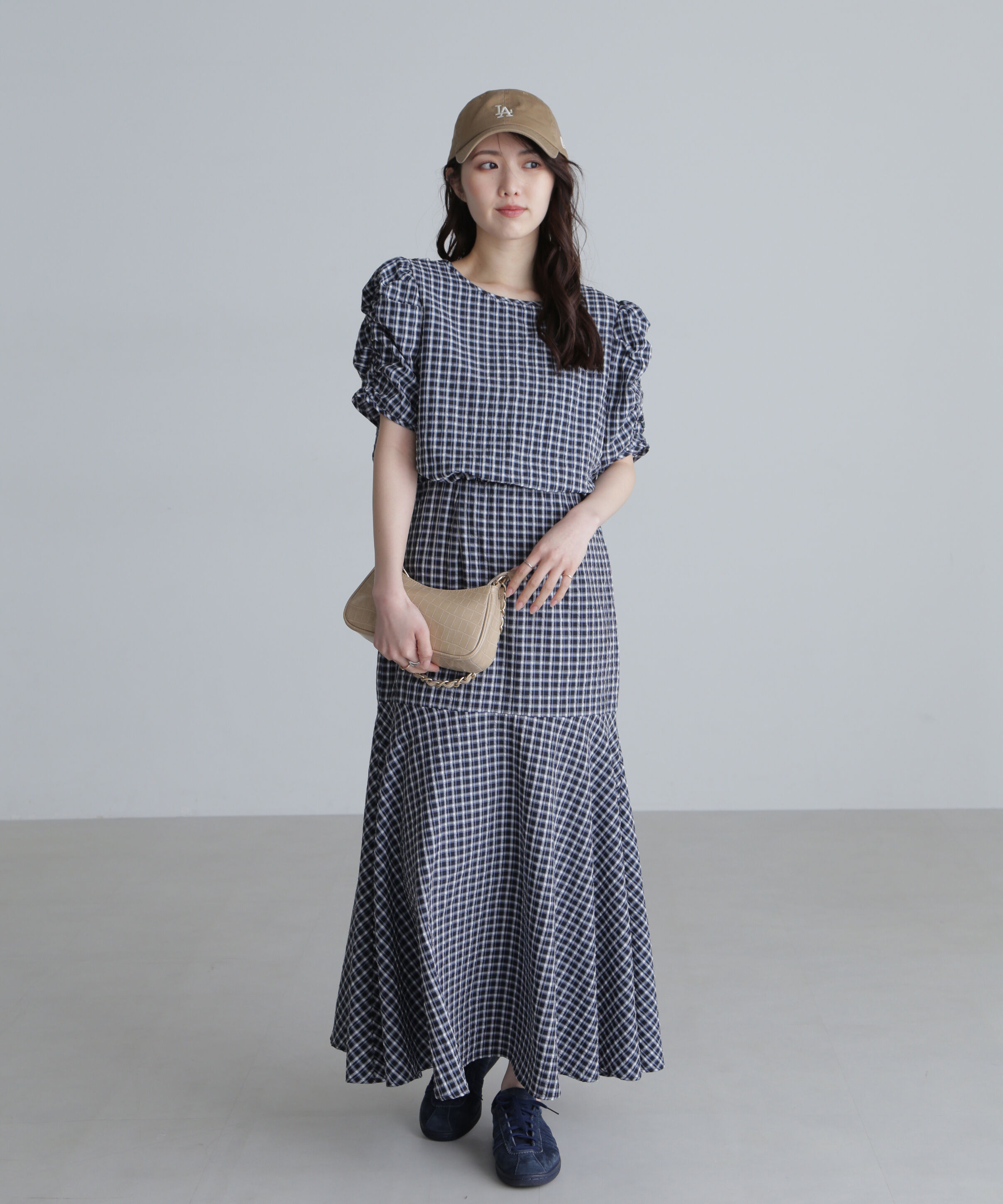  「前後２ＷＡＹボリュームスリーブワンピース」|ワンピース|