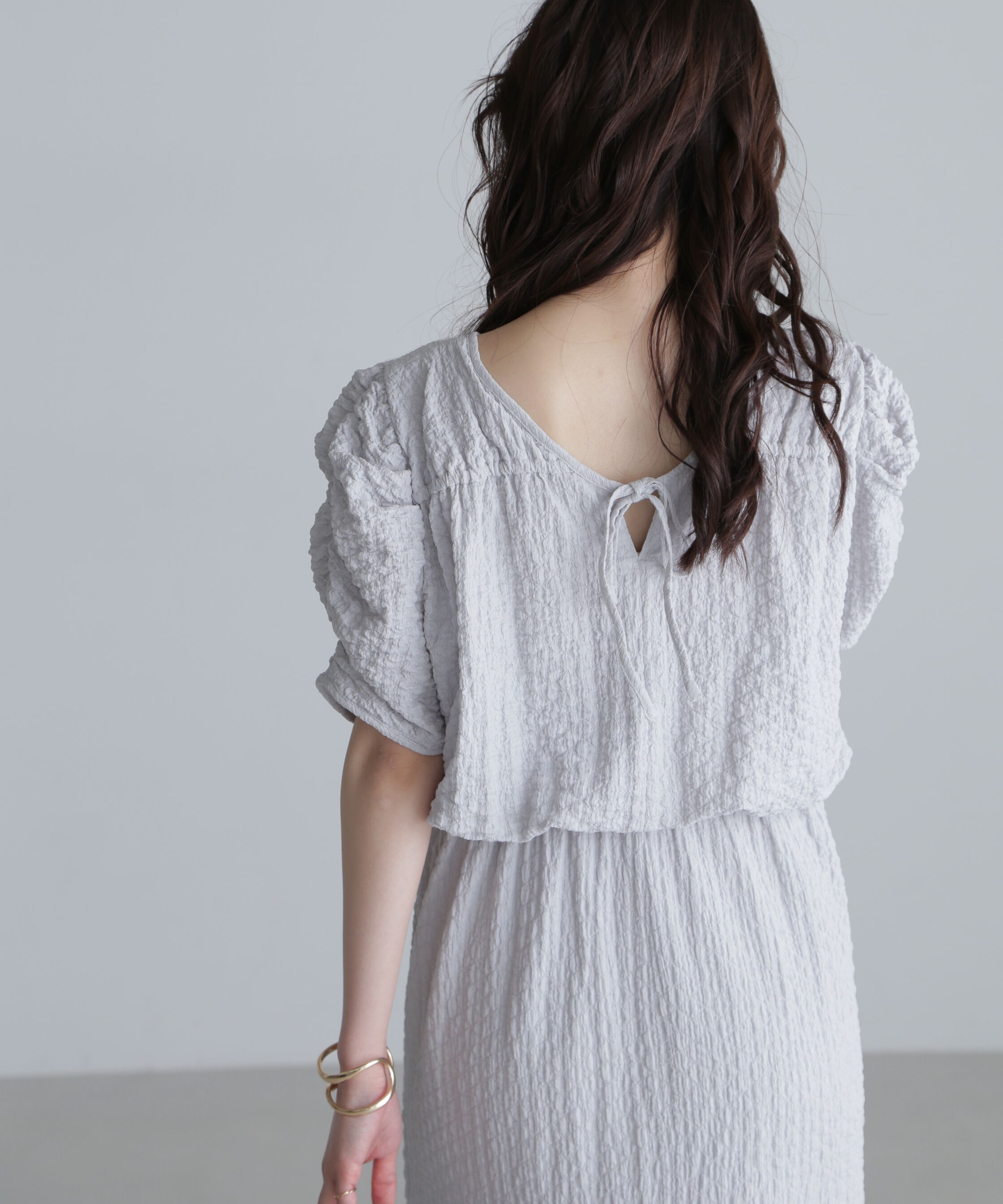  「前後２ＷＡＹボリュームスリーブワンピース」|ワンピース|