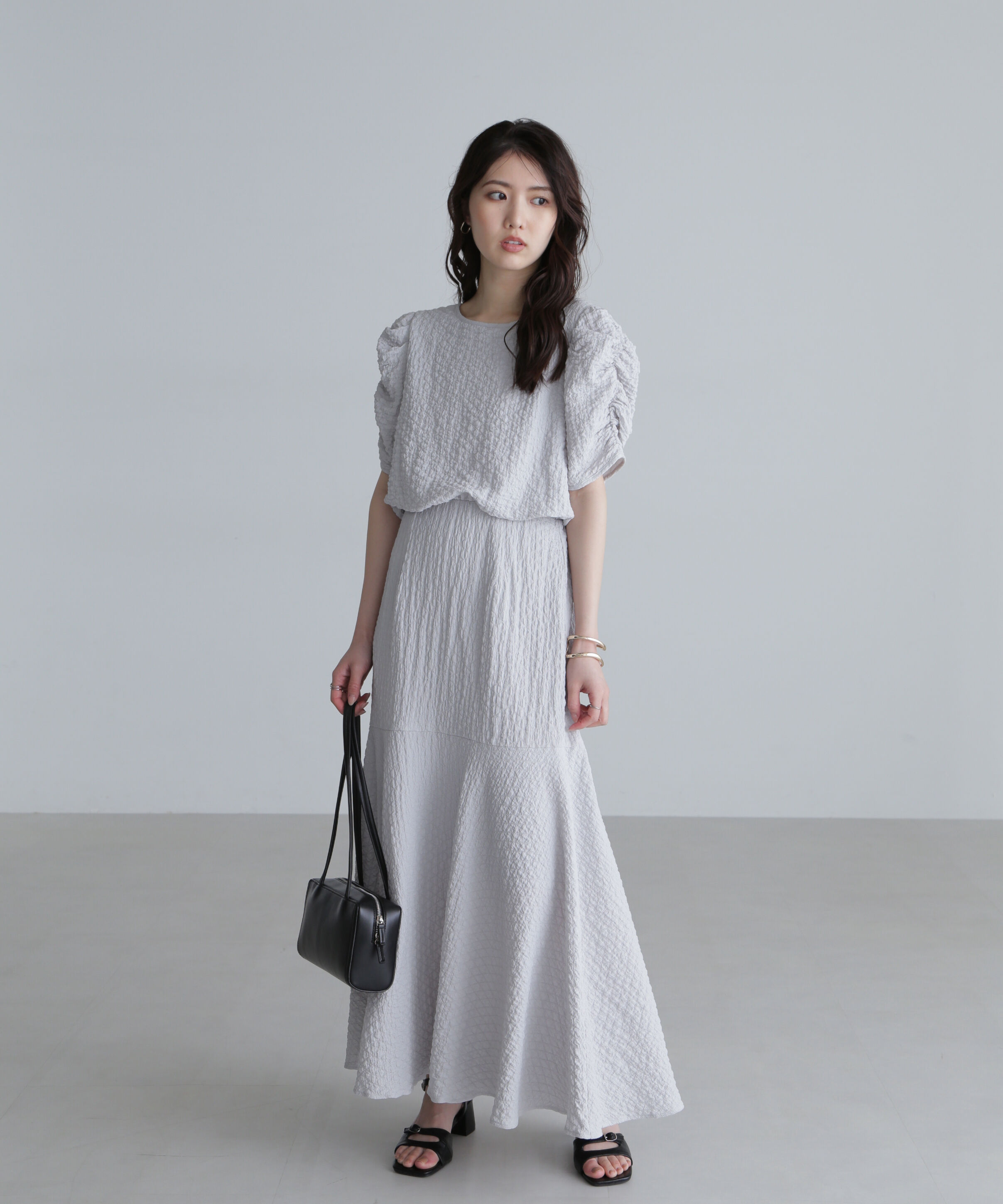  「前後２ＷＡＹボリュームスリーブワンピース」|ワンピース|