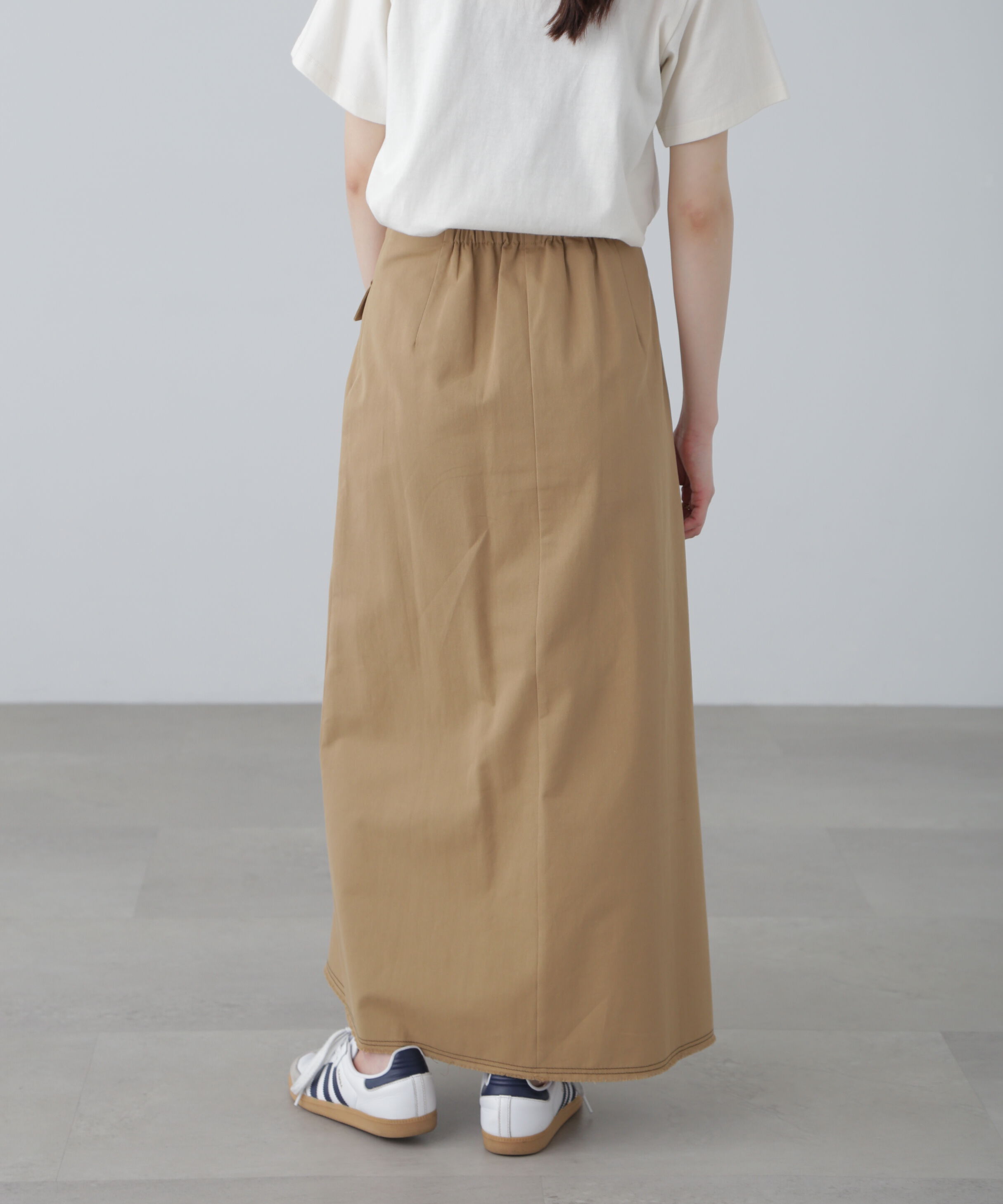  「〈セットアップ対応〉アクセントボタンフレアスカート」|スカート|