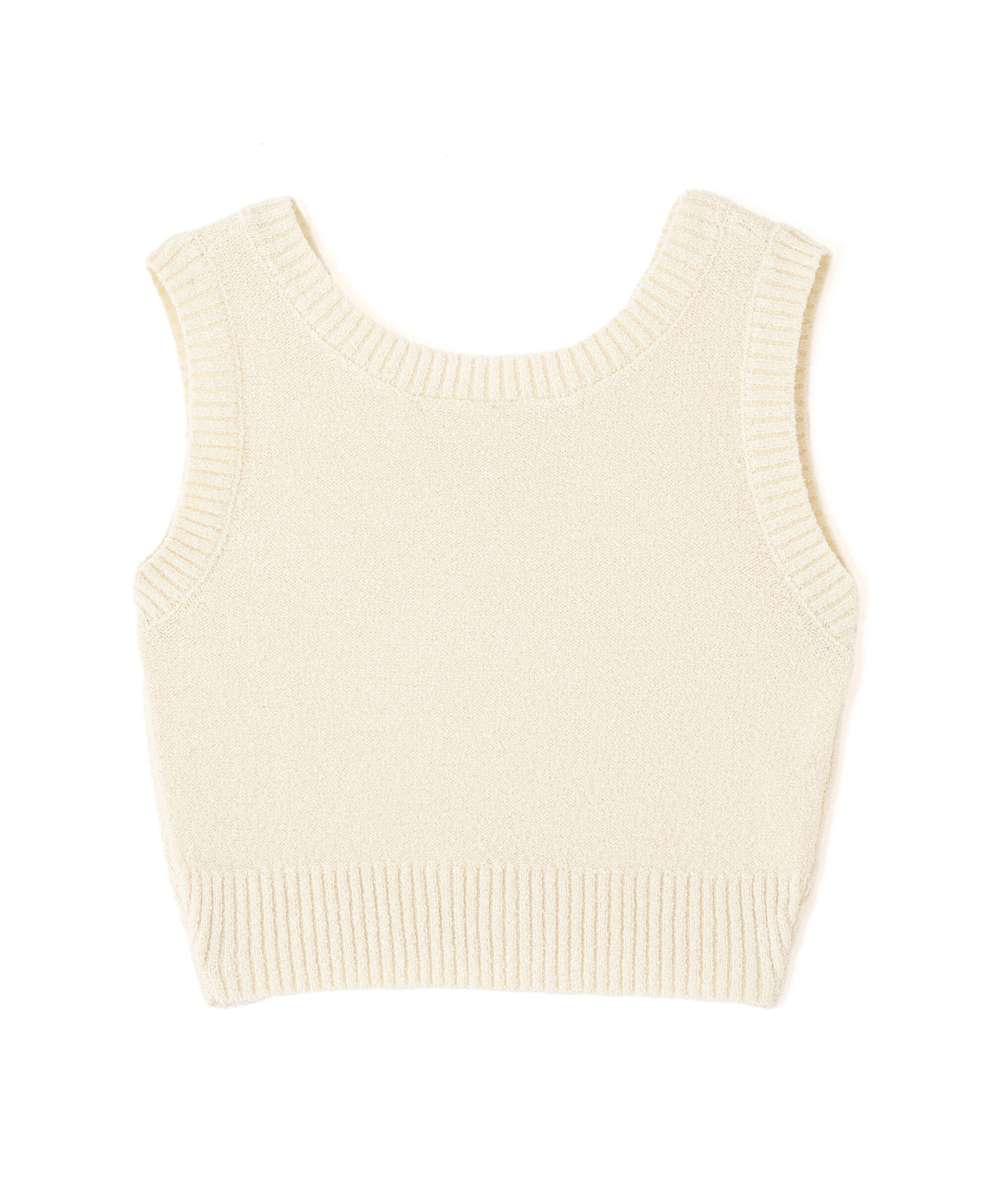  「前後２ＷＡＹショートベスト」|ニット・セーター|