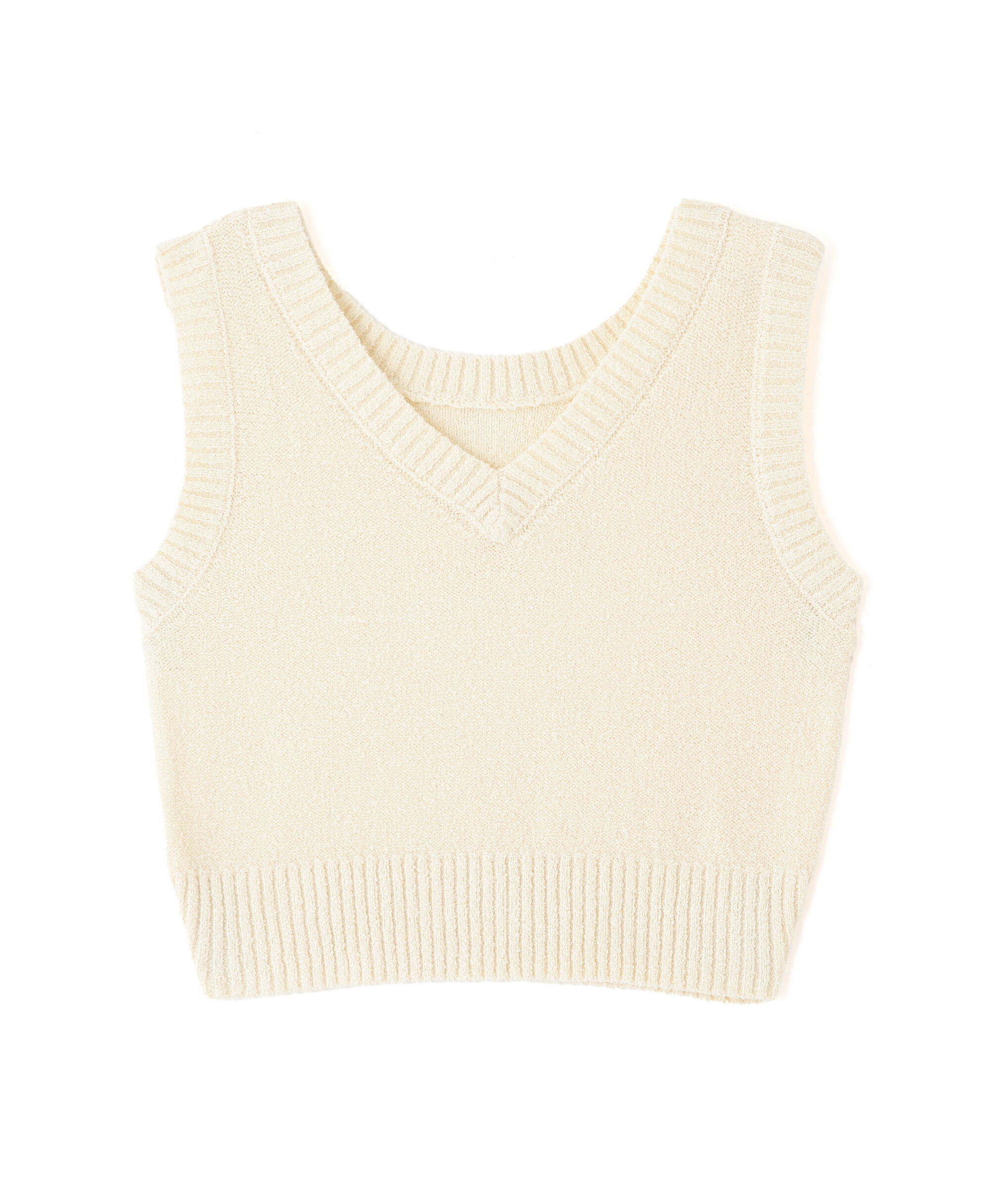  「前後２ＷＡＹショートベスト」|ニット・セーター|