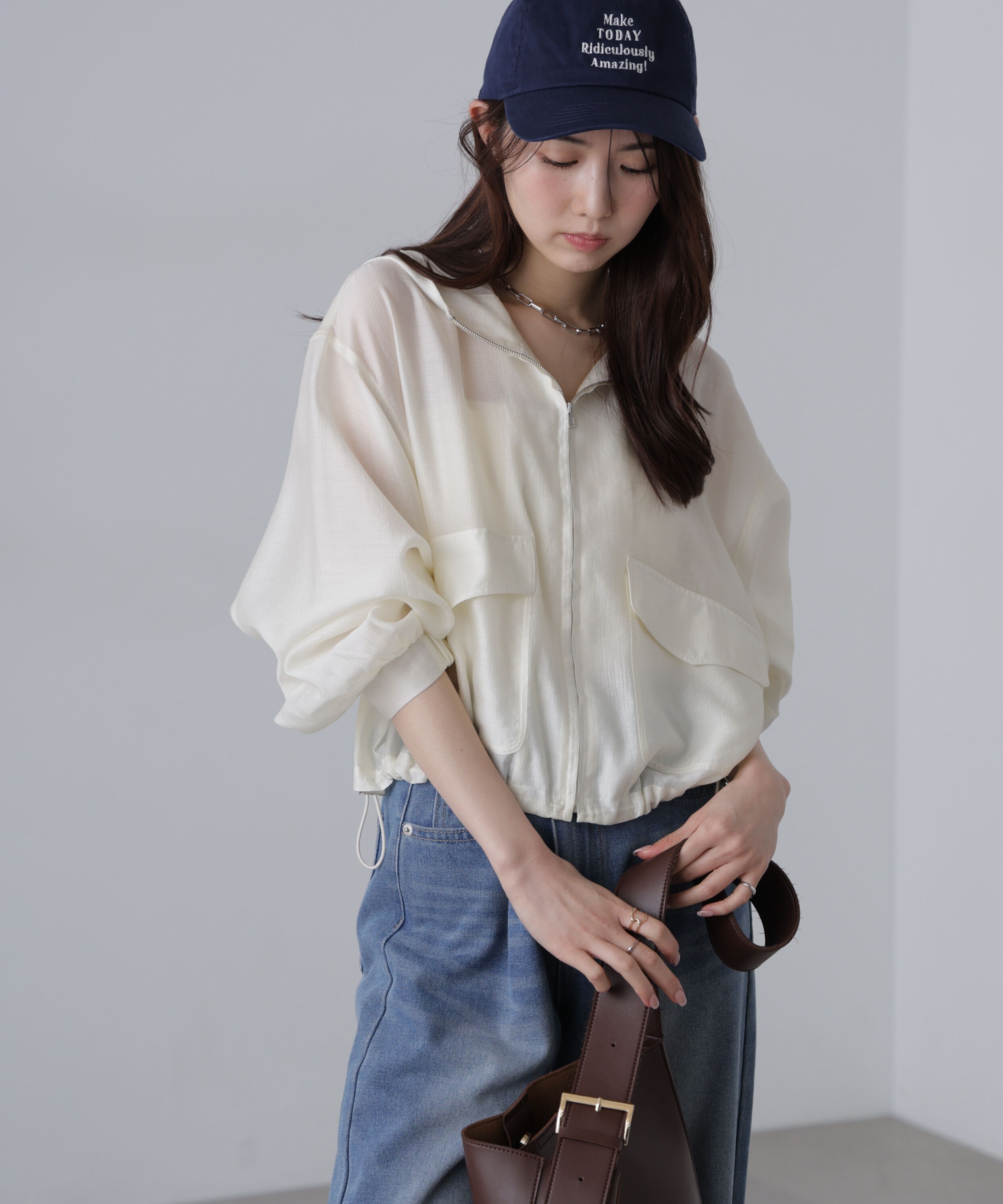  「シアーブルゾン」|ブルゾン・スタジャン|オフホワイト