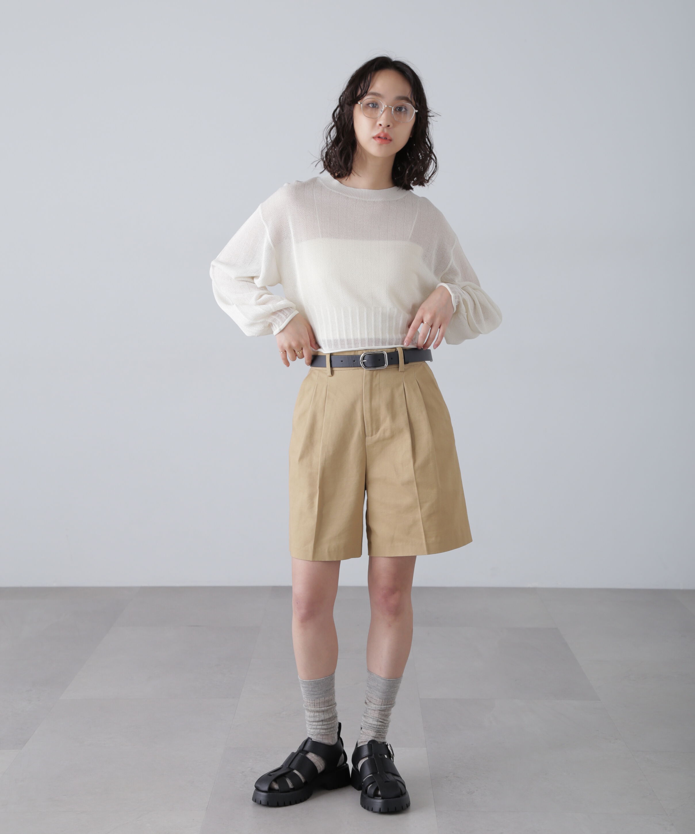  「シアーストライプニット」|ニット・セーター|