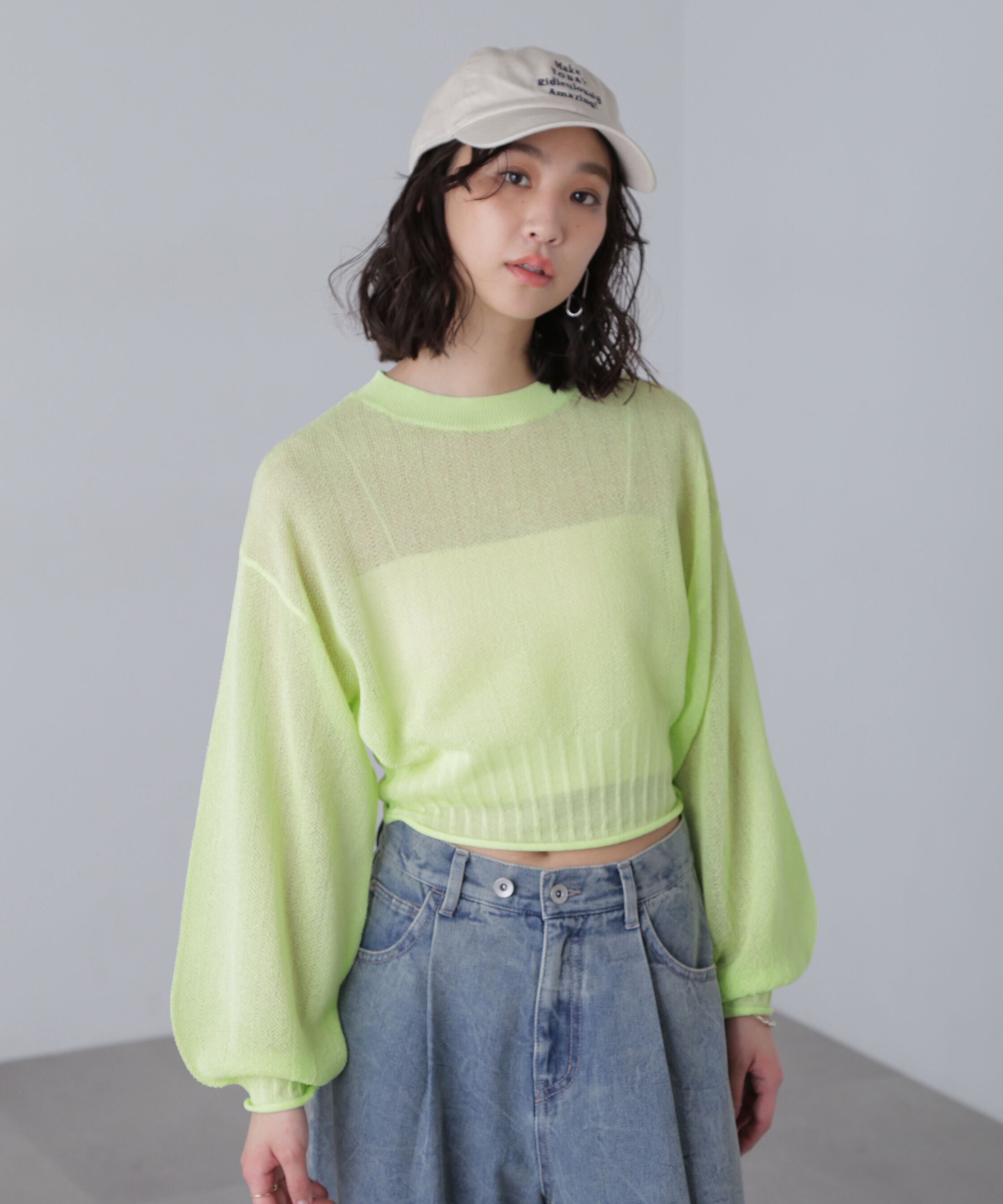  「シアーストライプニット」|ニット・セーター|