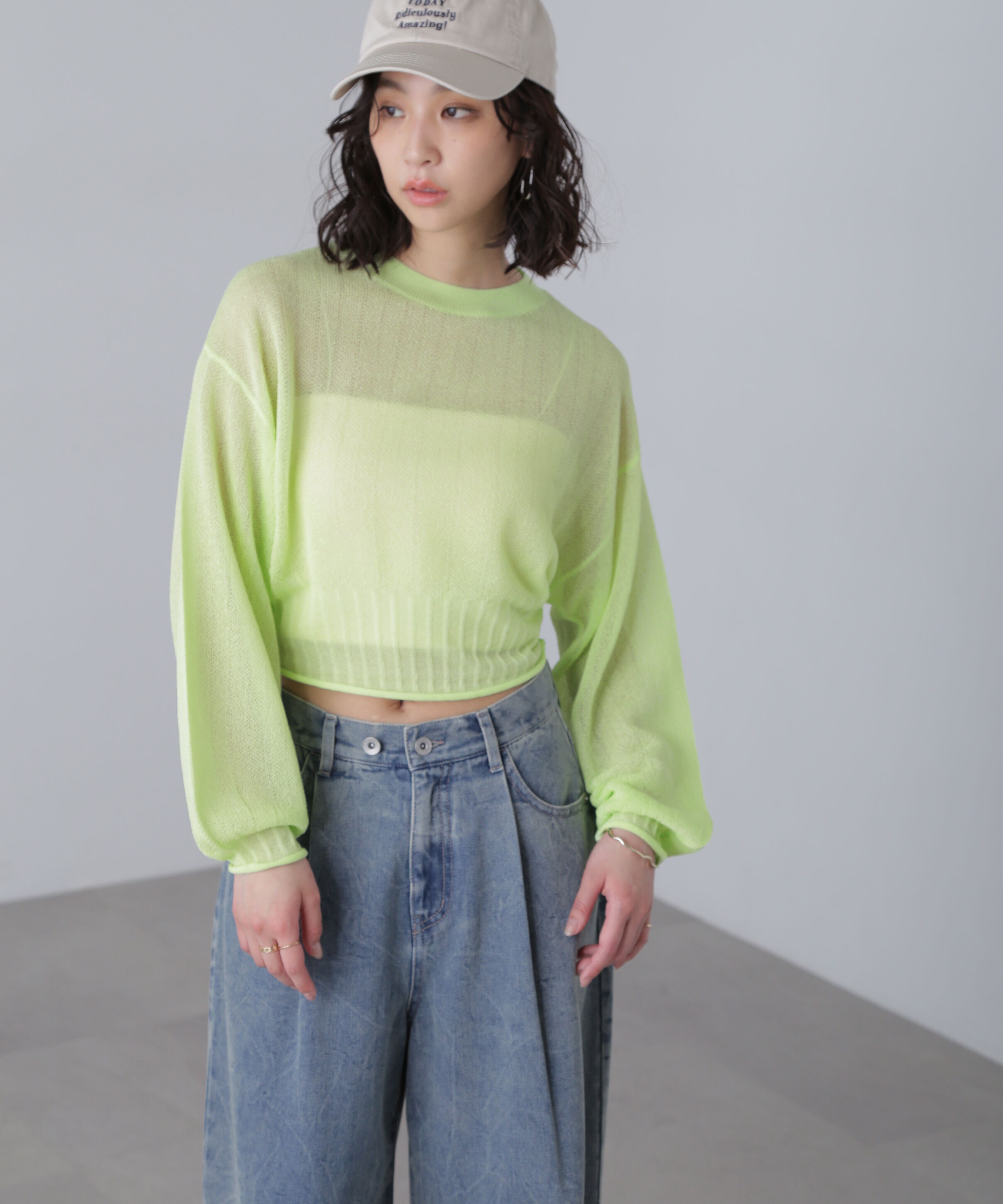  「シアーストライプニット」|ニット・セーター|