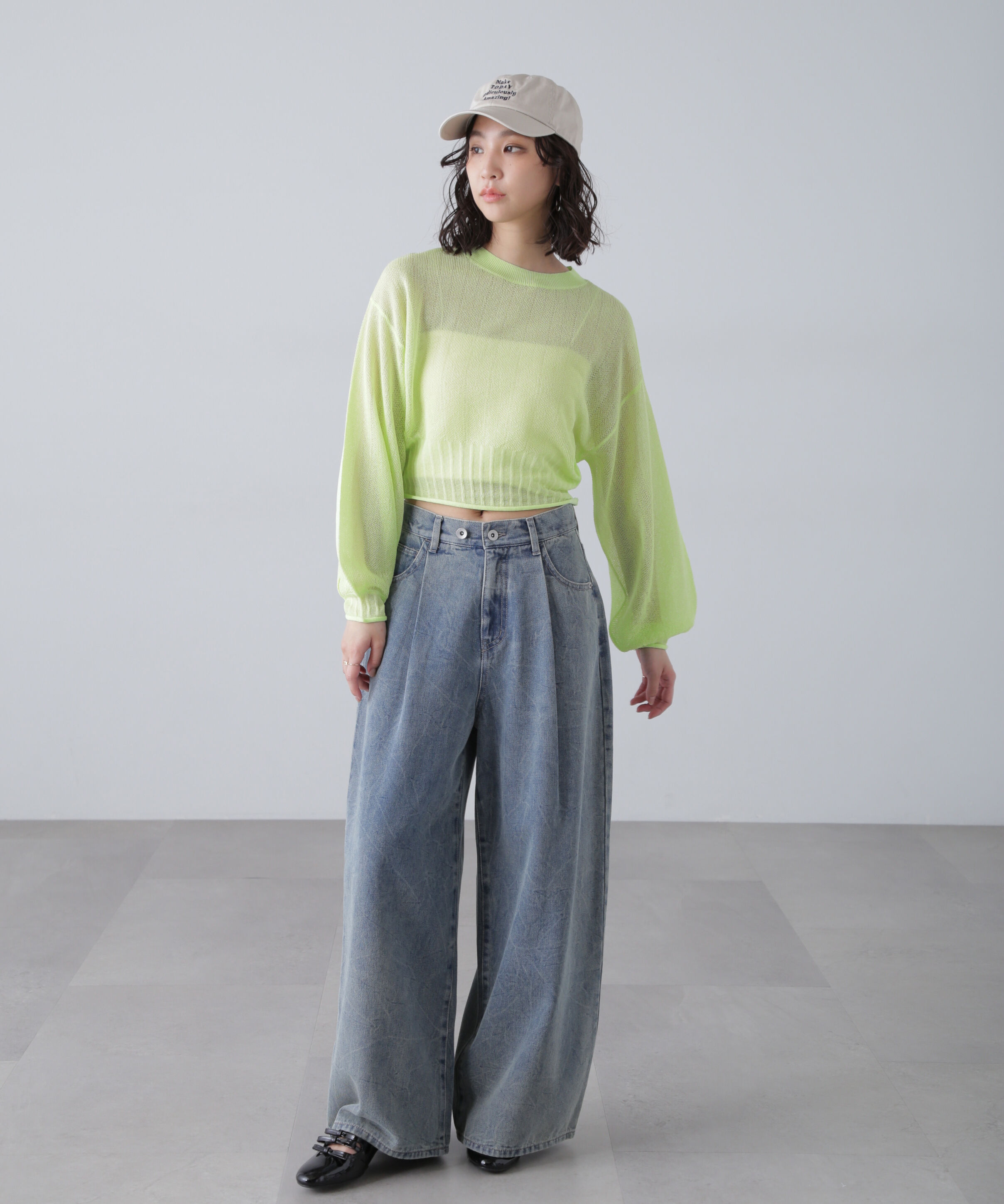  「シアーストライプニット」|ニット・セーター|